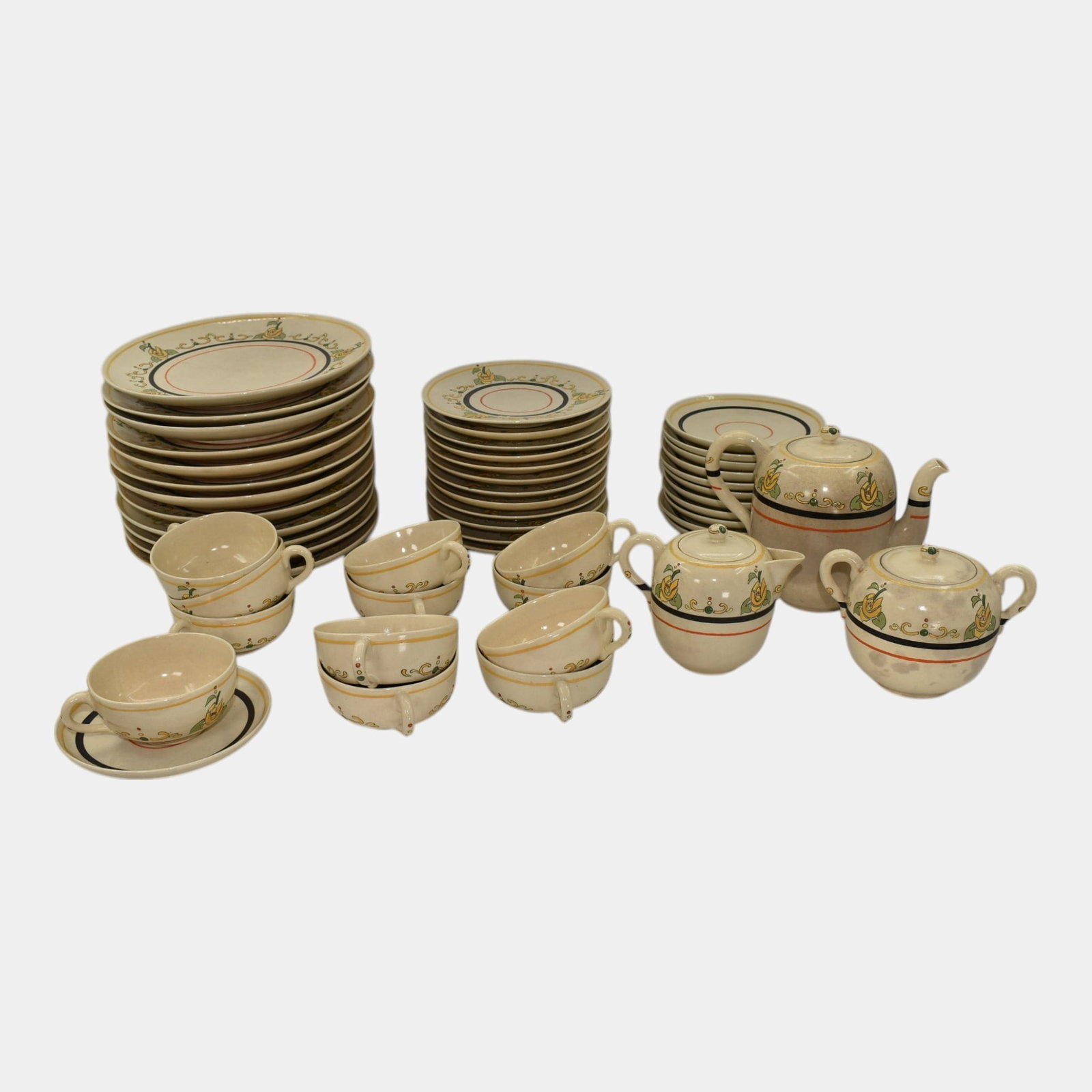 Edna G Metz Art Deco 12 Person 51 Piece Dinnerware Set (1 of 4)