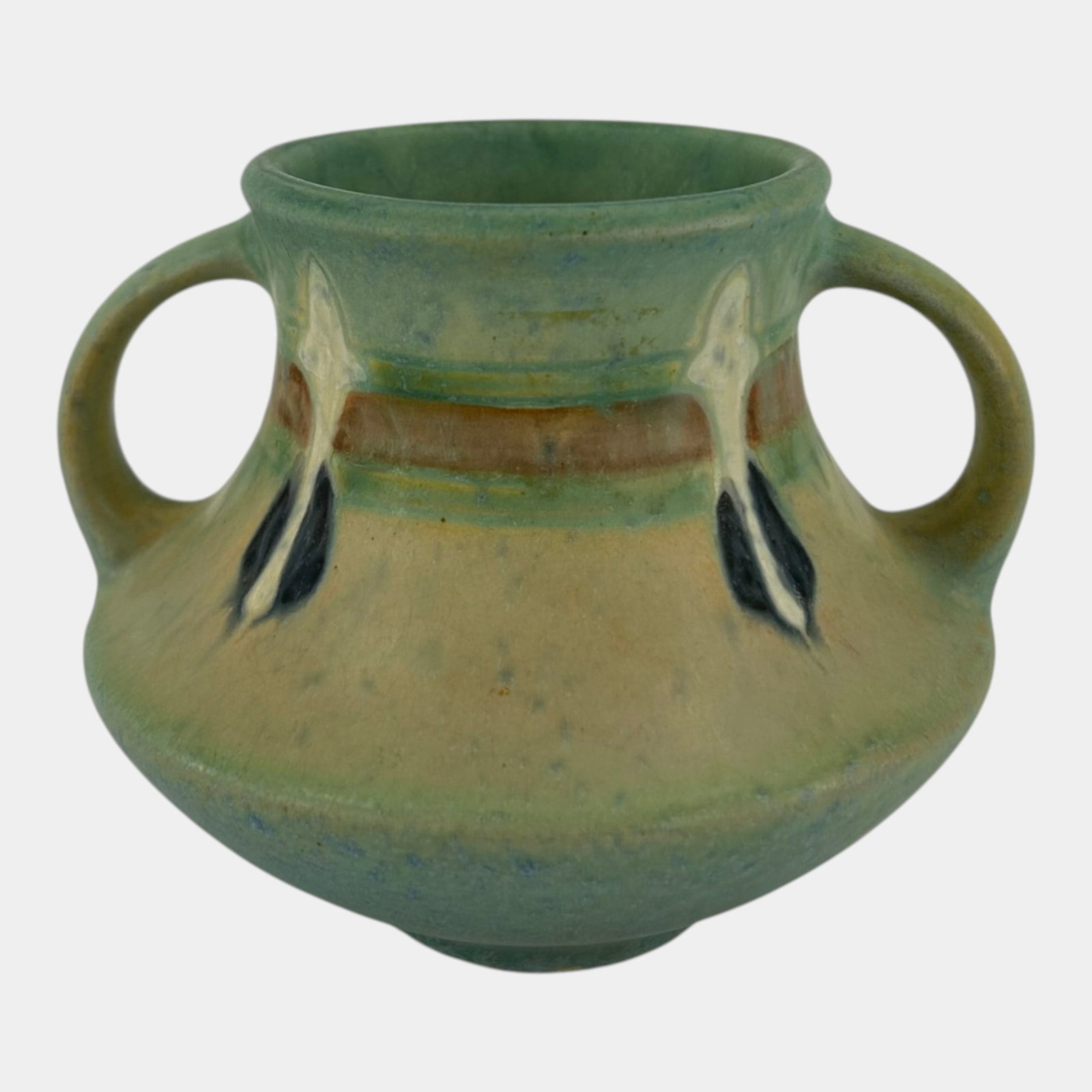 Roseville Montacello Green 1931 Arts And Crafts Pottery Ceramic Vase 555-4 (1 of 6)