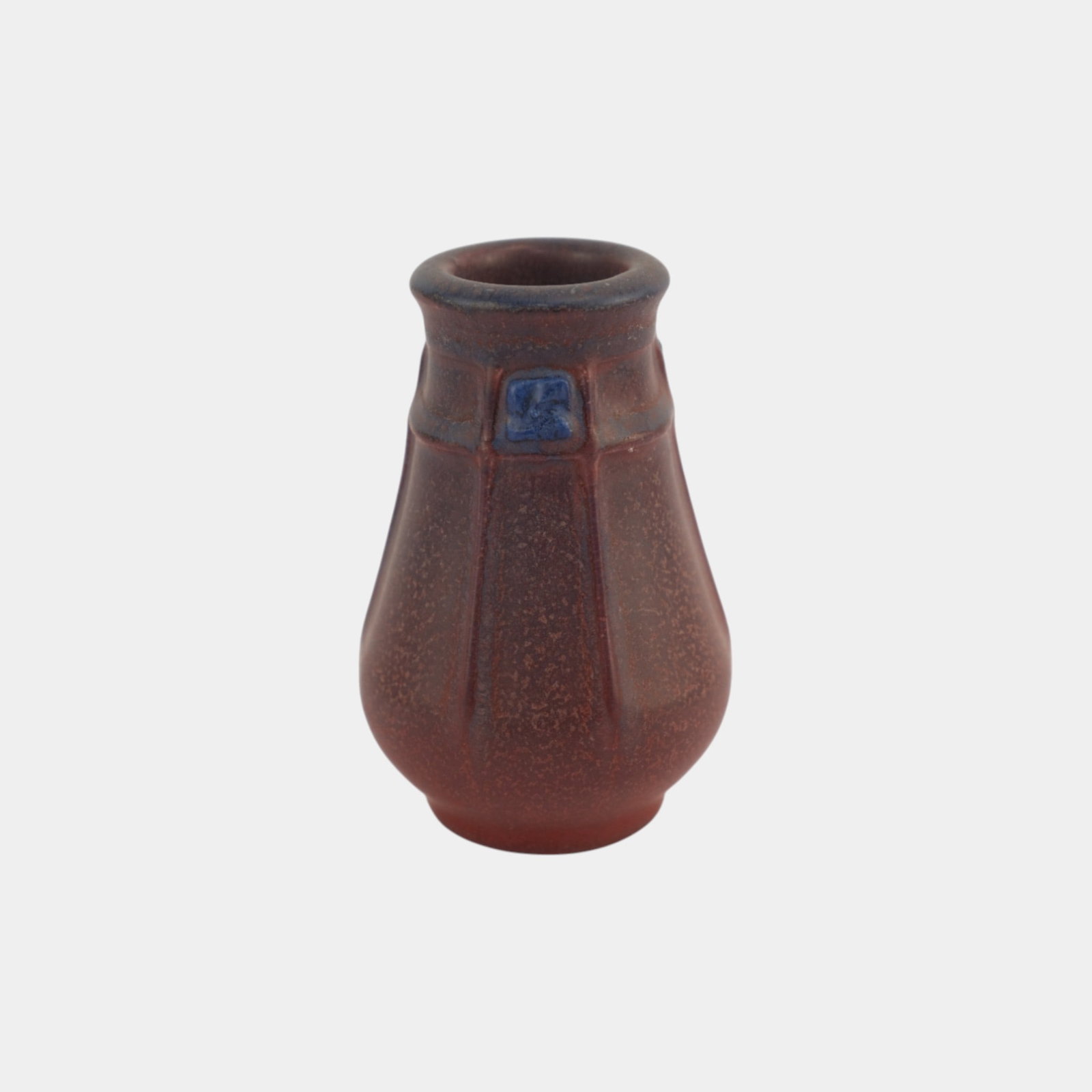 Ephraim Faience 2019 Miniature Cranberry Craftsman Rose Art Pottery Vase: Professional, fast, and affordable in house shipping available for all items.For higher resolution images please visit www.bid.craftedauctions.com Ephraim Faience 2019 Miniature Cranberry Craftsman Ro