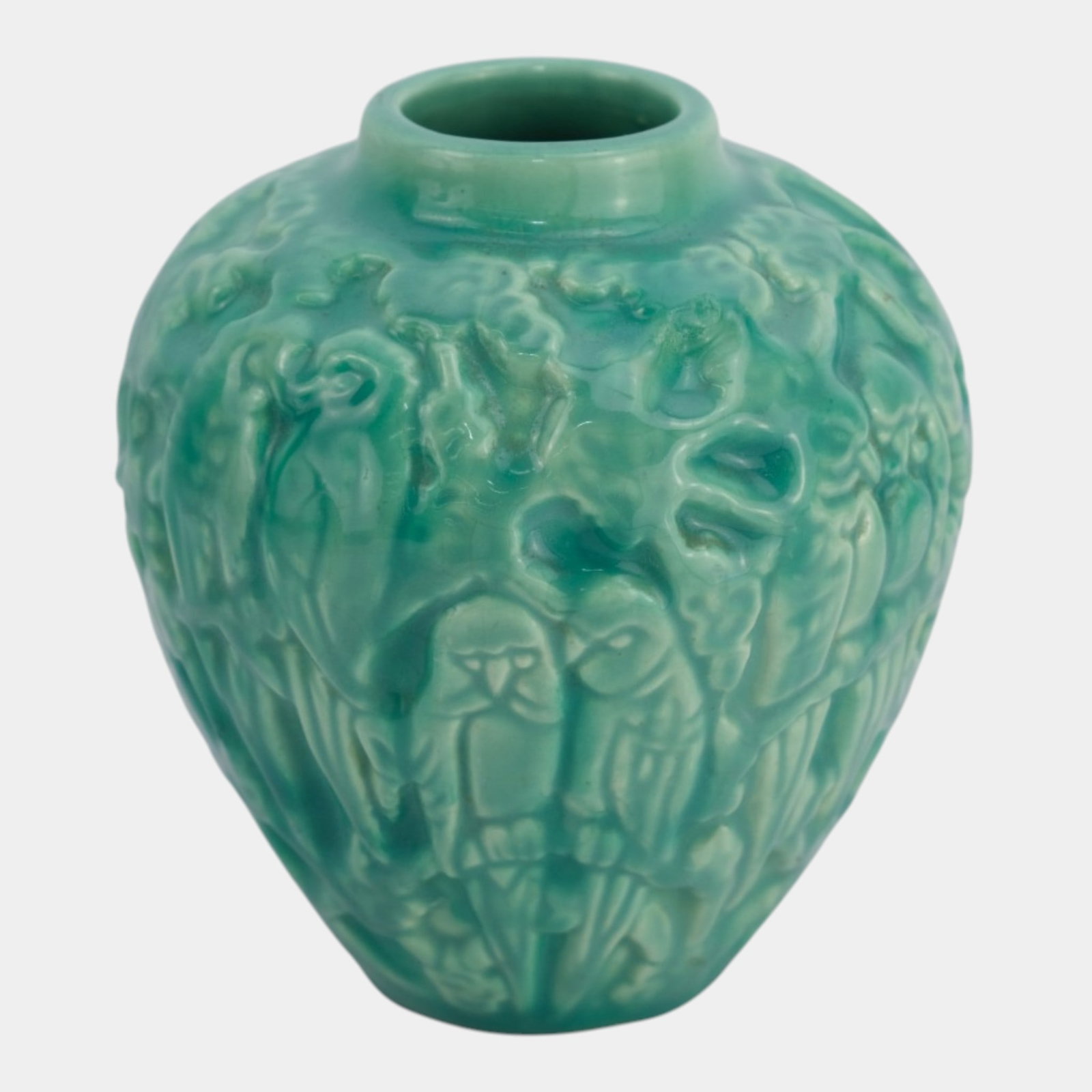 Stangl Vintage Art Deco Pottery Green Love Birds Ceramic Factory Lamp Base (1 of 6)