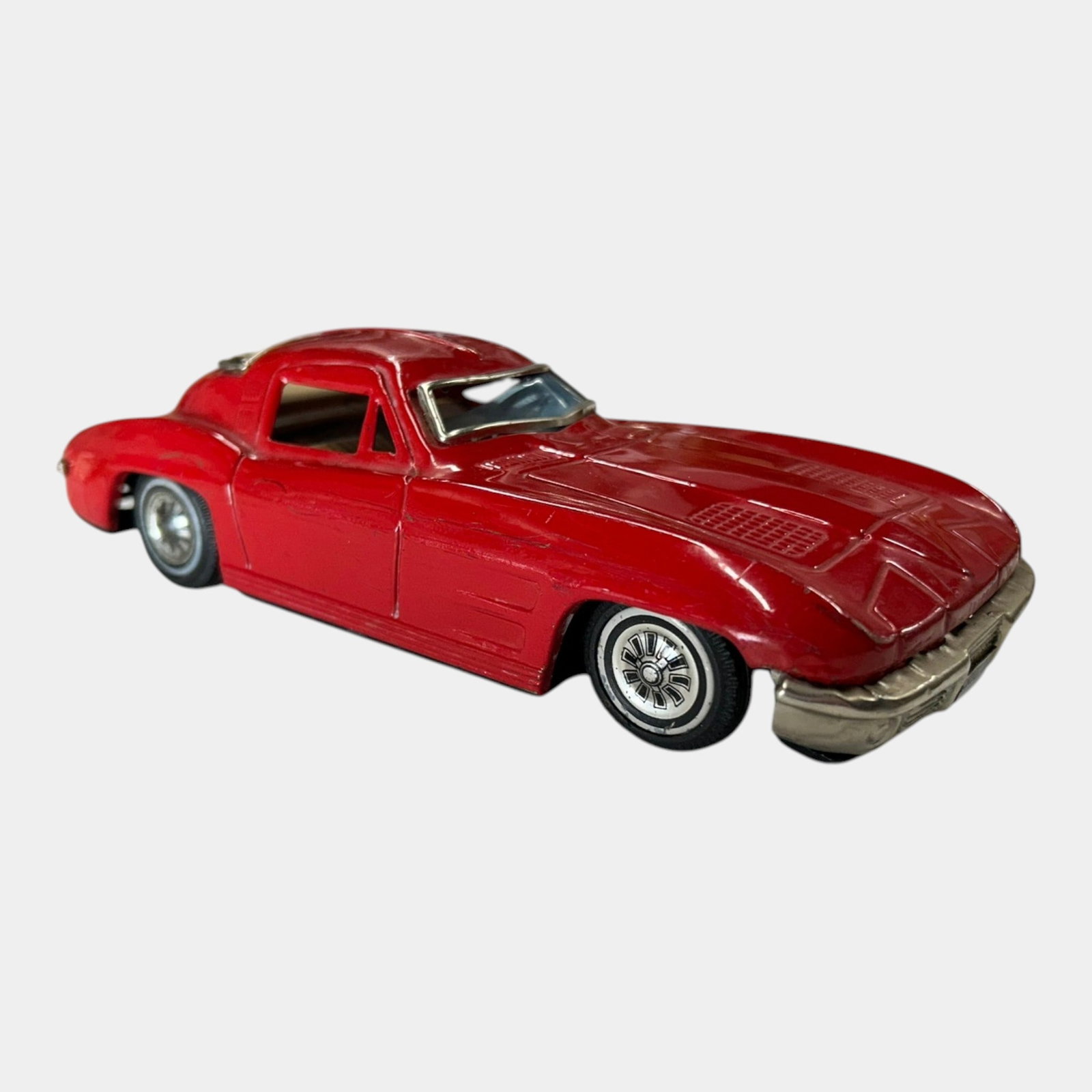 Bandai Japan 1960s Tin Litho Friction Powered 1963 Chevrolet Corvette C2 Sting Ray "Split Window" (1 of 5)
