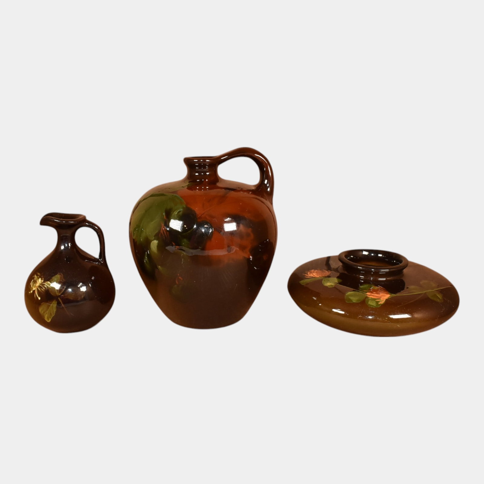 Weller Louwelsa Vintage Art Pottery Standard Glaze Vases: Professional, fast, and affordable in house shipping available for all items.For higher resolution images please visit www.bid.craftedauctions.com Weller Louwelsa Vintage Art Pottery Standard Glaze Va