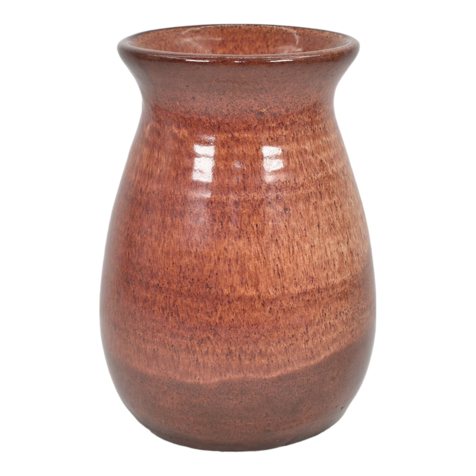Pine Ridge Sioux Dakota Pottery Hand Made Mottled Brown Ceramic Vase Cottier (1 of 6)