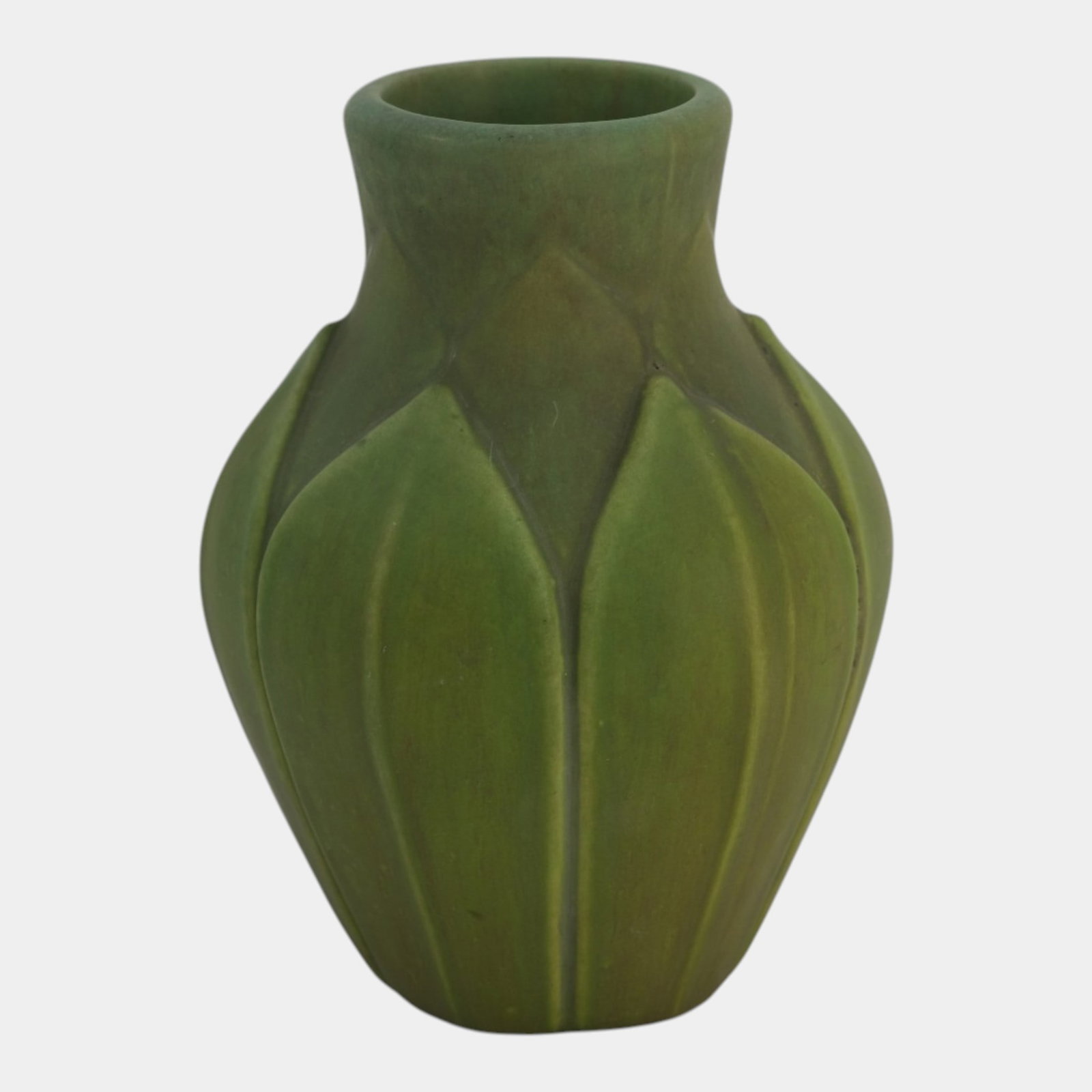 Roseville Early Velmoss Green 1916 Vintage Arts And Crafts Pottery Vase 130-8 (1 of 7)