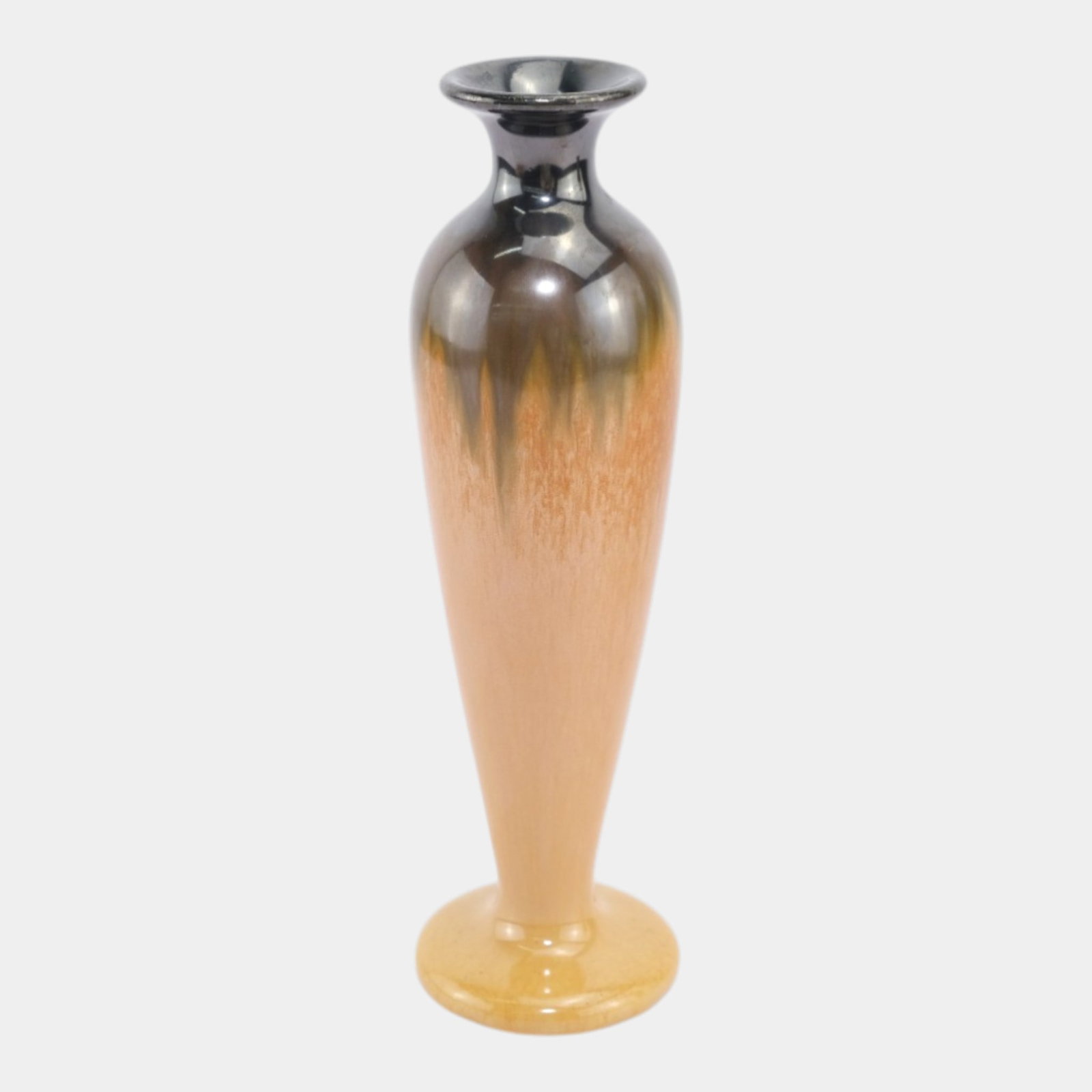 Fulper 1917-1934 Arts And Crafts Pottery Brown Black Ceramic Bud Vase 671 (1 of 6)