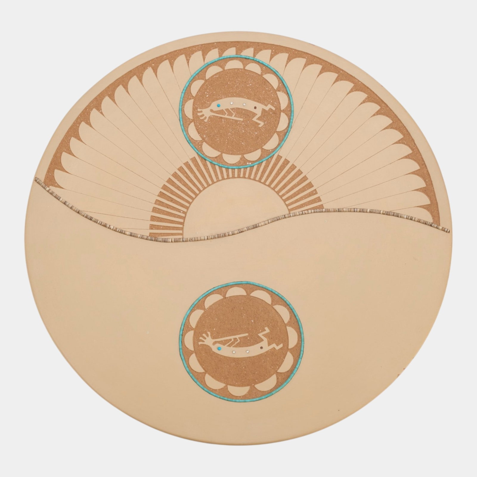 John Gonzalez San Ildefonso Pueblo Native American Art Pottery Sgraffito Decorated Charger Plate: Professional, fast, and affordable in house shipping available for all items.For higher resolution images please visit www.bid.craftedauctions.com John Gonzalez San Ildefonso Pueblo Native American Ar