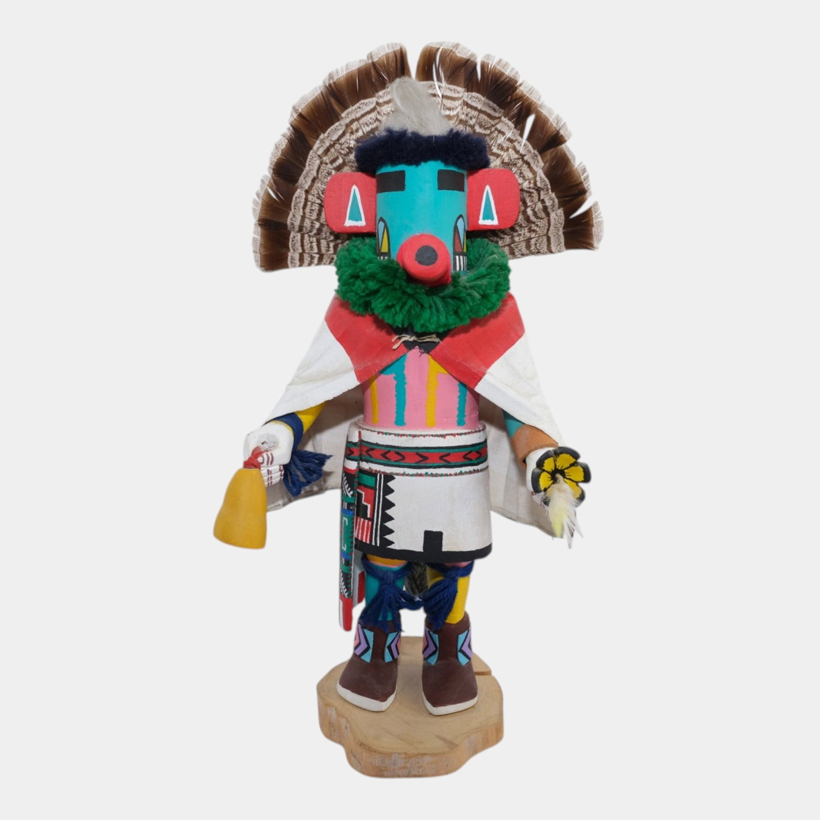 Arlo Nuvayouma Hopi Kachina Carver Morning Kachine Figurine: Professional, fast, and affordable in house shipping available for all items.For higher resolution images please visit www.bid.craftedauctions.com Arlo Nuvayouma Hopi Kachina Carver Morning Kachine Fi
