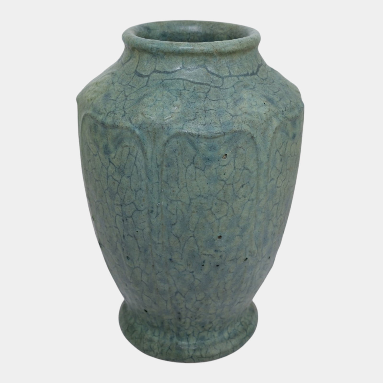 Grueby 1900s Arts and Crafts Pottery Organic Matte Green Vase (Ruth Erickson) (1 of 7)