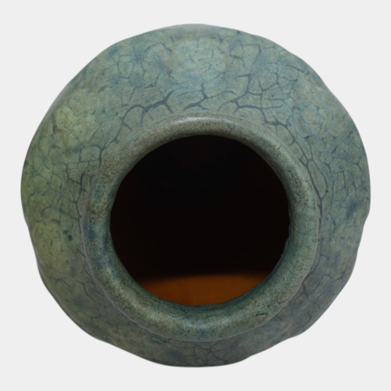 Grueby 1900s Arts and Crafts Pottery Organic Matte Green Vase (Ruth Erickson) - 5