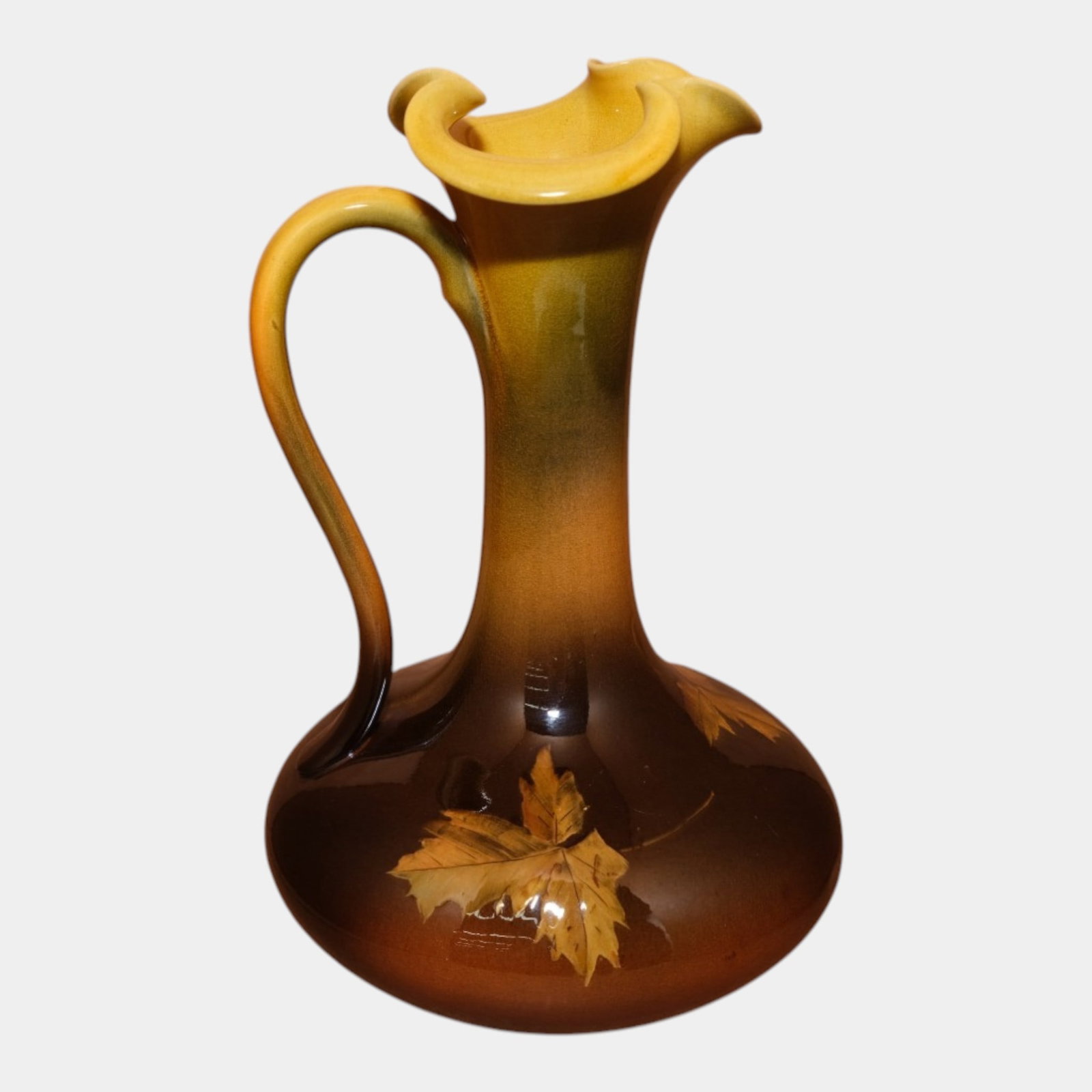 Rookwood 1893 Vintage Arts And Crafts Pottery Ceramic Brown Leaves Ewer 468BB Anna Marie Valentien (1 of 6)