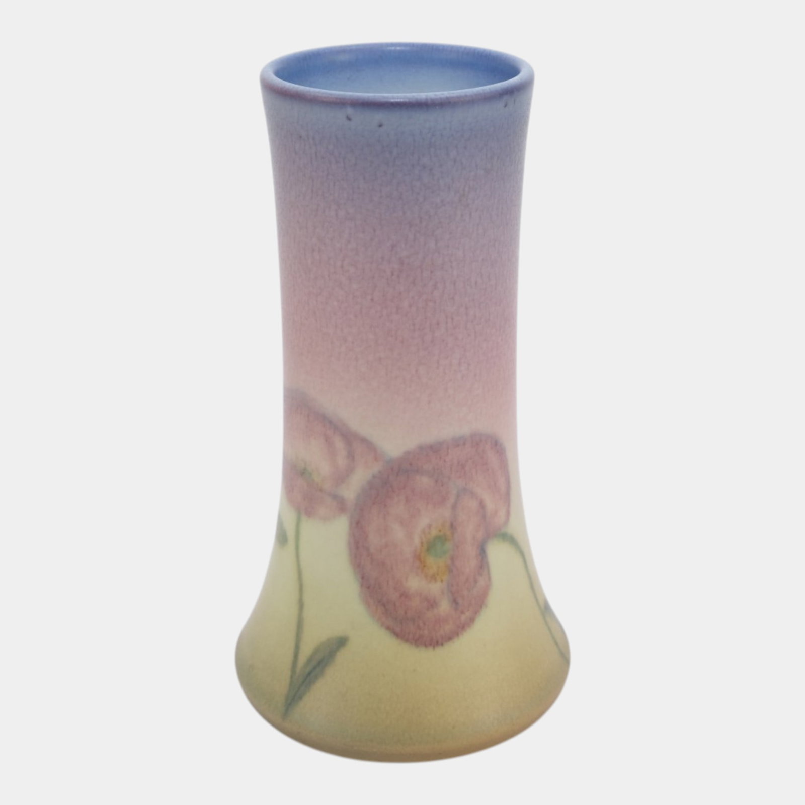 Kataro Shirayamadani For Rookwood 1940 Vintage Arts & Crafts Pottery Yellow Purple Poppy Vase 1358E - 3