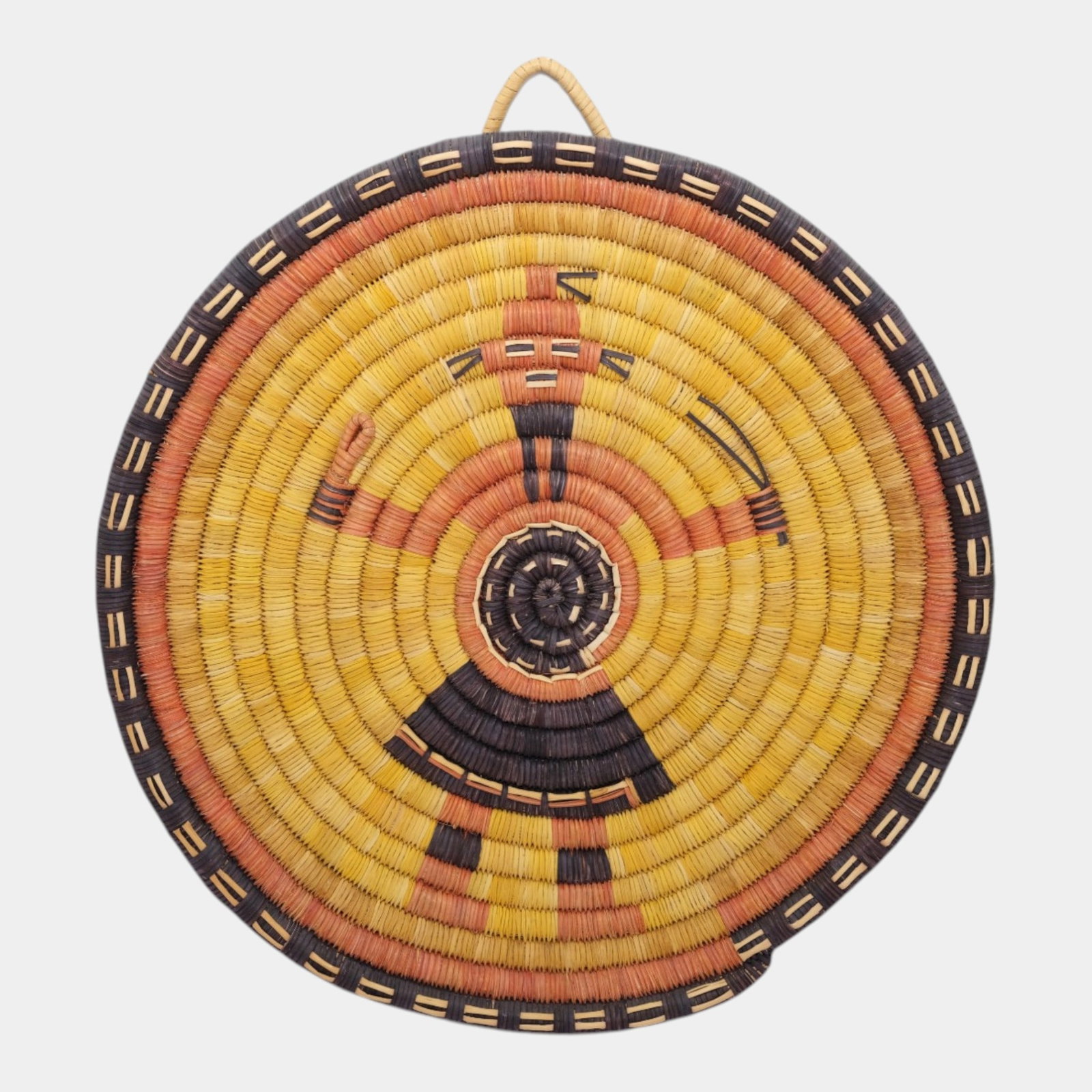Vintage Hopi Second Mesa Coiled Plaque Mud Head Corn Maiden (1 of 3)
