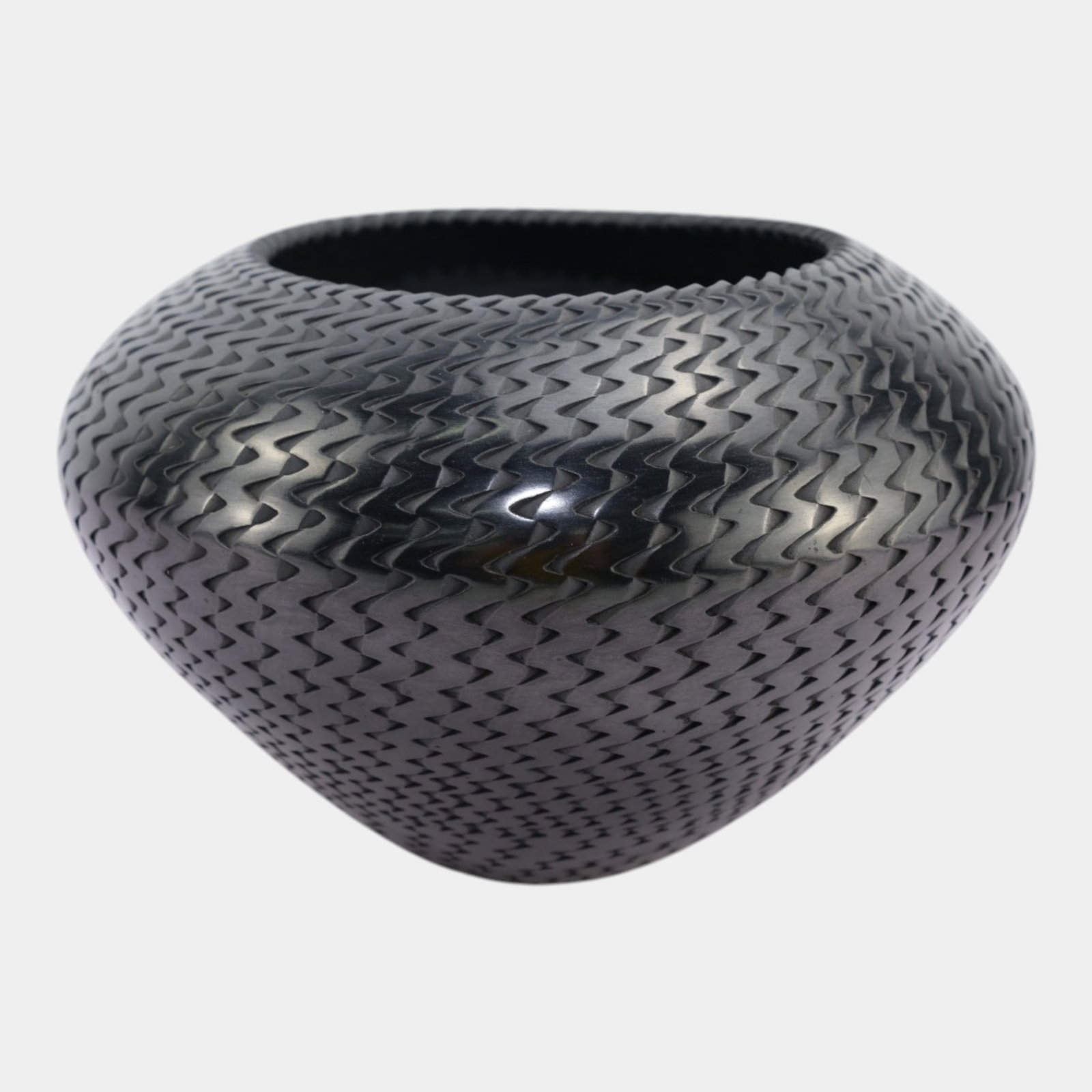 Reynaldo Quezada Mara Ortiz Mexcian Art Pottery Carved Geometric Ceramic Vase Jar (1 of 6)