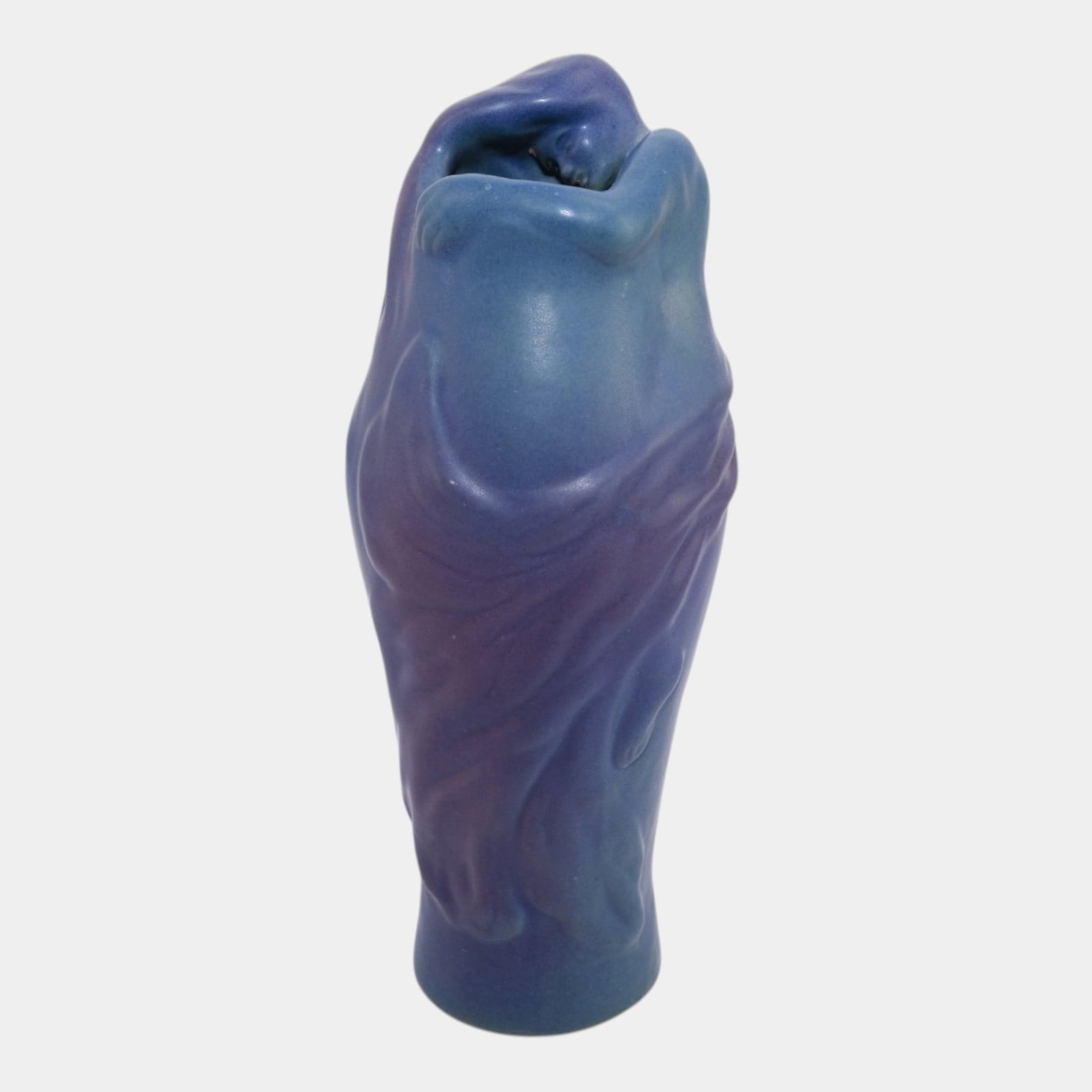 Van Briggle Vintage Pottery Purple Ceramic Lorelei Female Figural Vase (1 of 6)