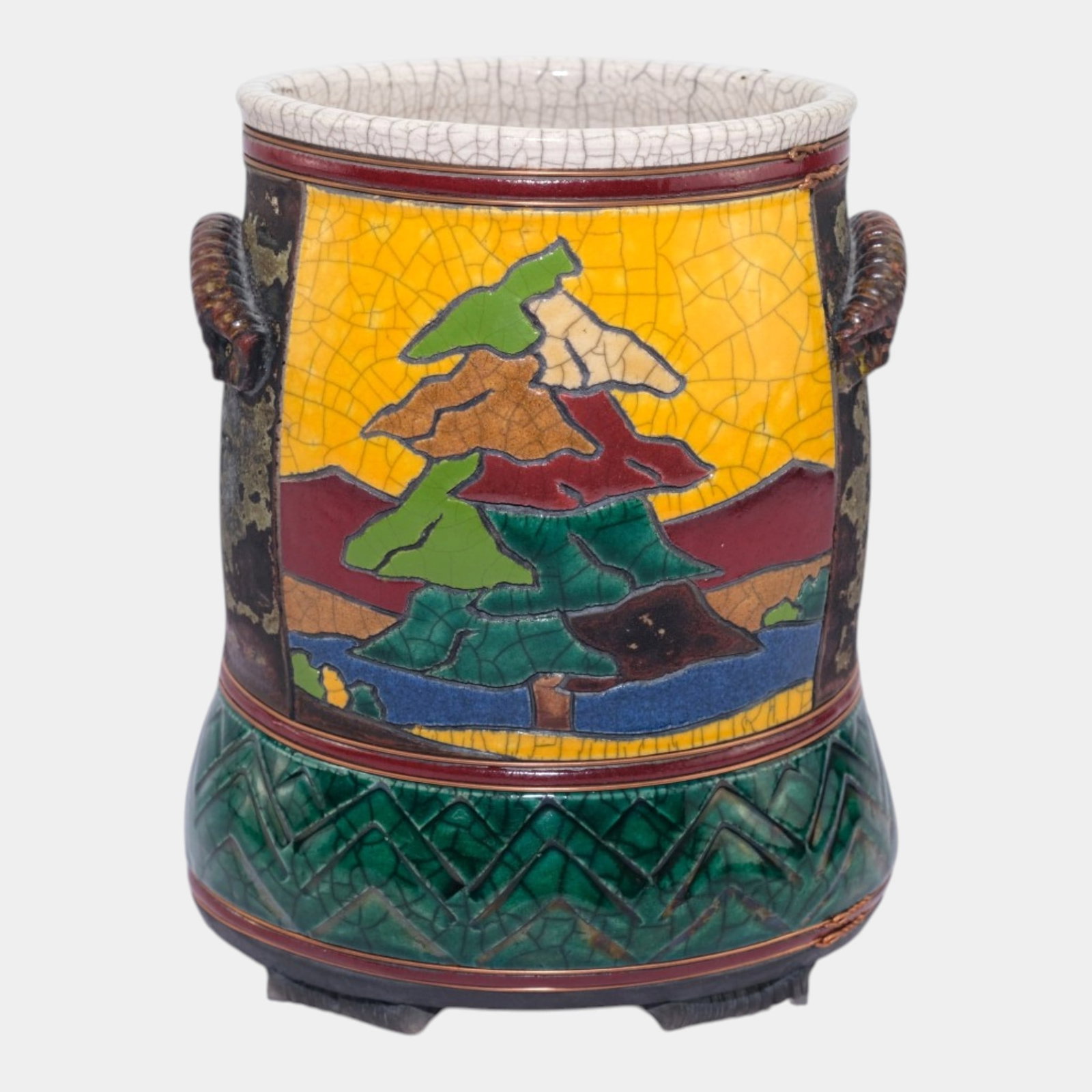 Richard Gruchella Carrin Rosetti Arts And Crafts Minnesota Pottery Vase: Professional, fast, and affordable in house shipping available for all items.For higher resolution images please visit www.bid.craftedauctions.com Richard Gruchella Carrin Rosetti Arts And Crafts Minn