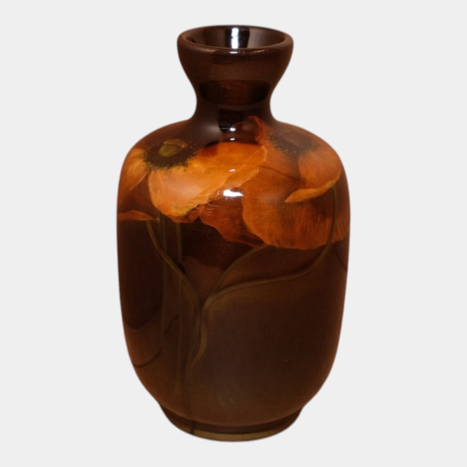 Rookwood Pottery 1900 Standard Glaze Ceramic Poppy Petal Decorated Vase 625 Ed Diers: Professional, fast, and affordable in house shipping available for all items.For higher resolution images please visit www.bid.craftedauctions.com Rookwood Pottery 1900 Standard Glaze Ceramic Poppy Pe