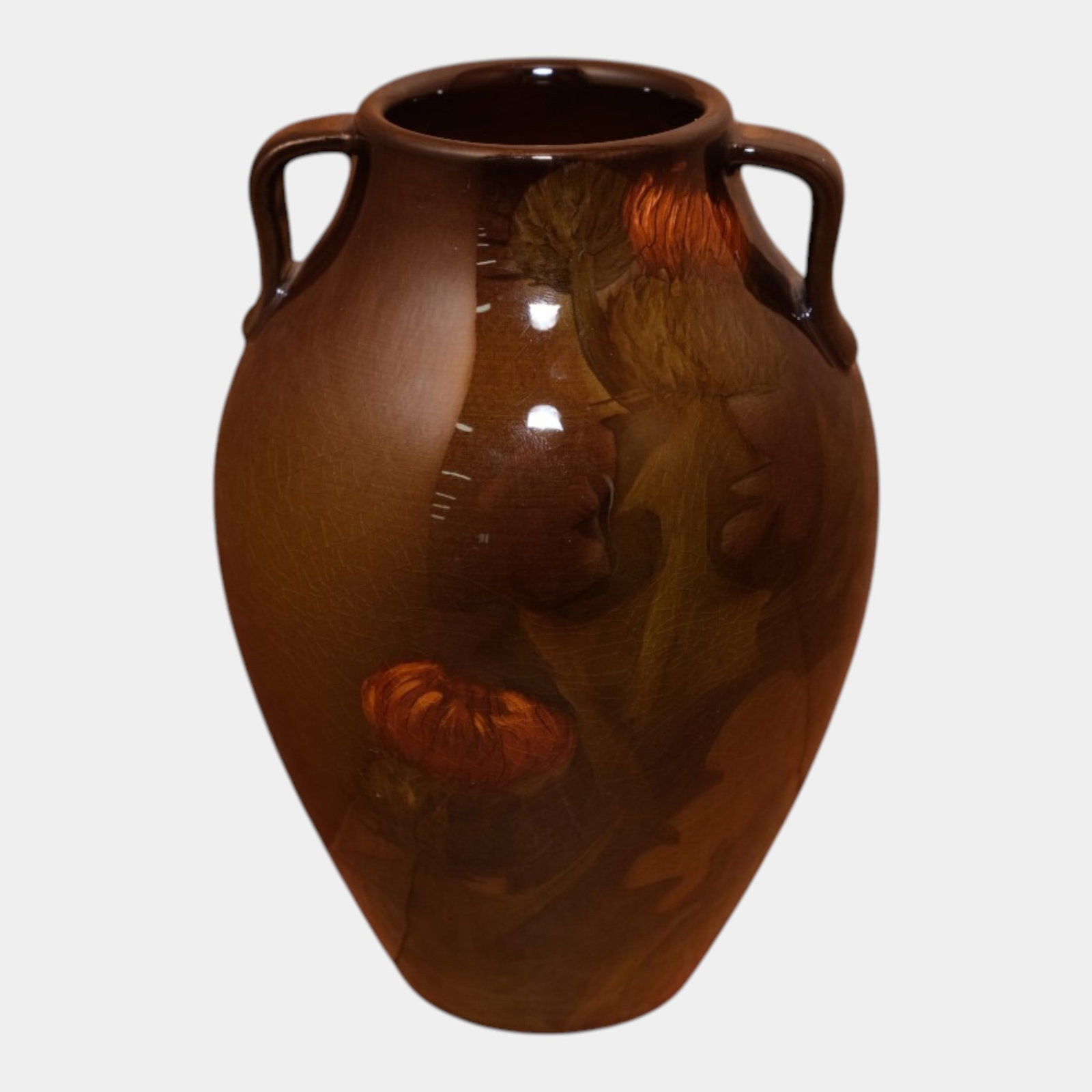Rookwood 1901 Vintage Arts And Crafts Pottery Ceramic Thistle Bloom Vase 604E Howard Altman: Professional, fast, and affordable in house shipping available for all items.For higher resolution images please visit www.bid.craftedauctions.com Rookwood 1901 Vintage Arts And Crafts Pottery Ceramic