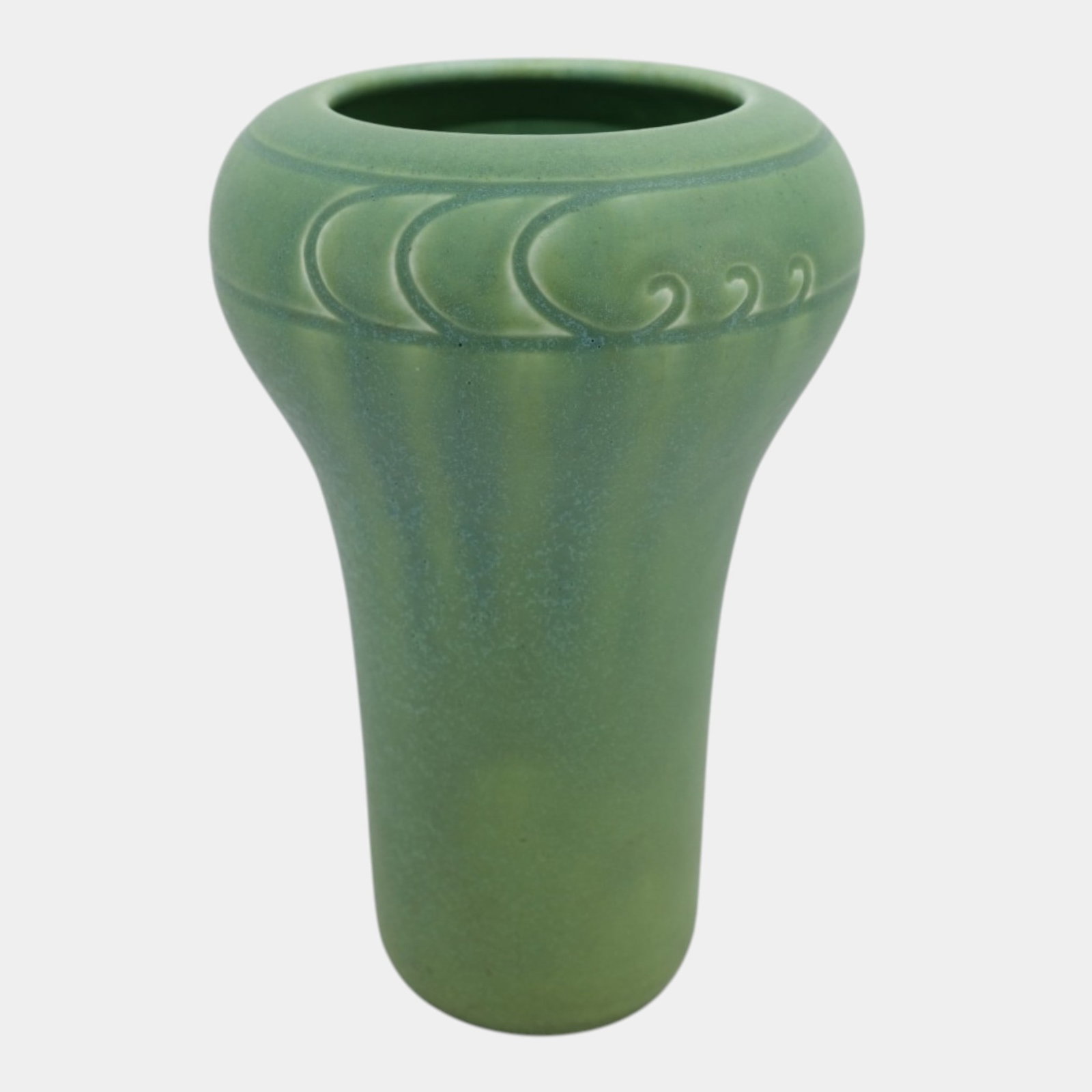 Rookwood 1907 Vintage Arts And Crafts Pottery Matte Green Swirled Band Ceramic Vase 898 (1 of 6)
