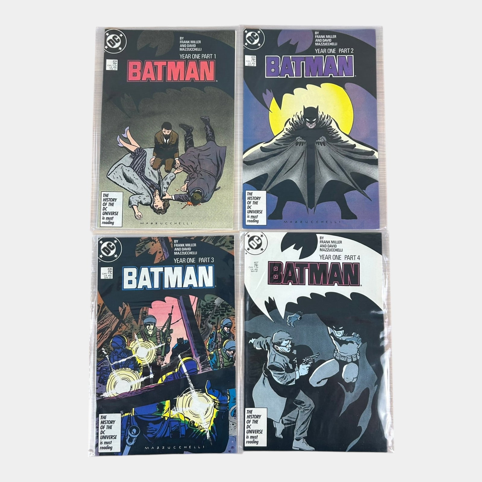 Batman #404-407 Year One Parts 1-4 Story Arch High Grade Key Comic Books DC Comics (1 of 2)
