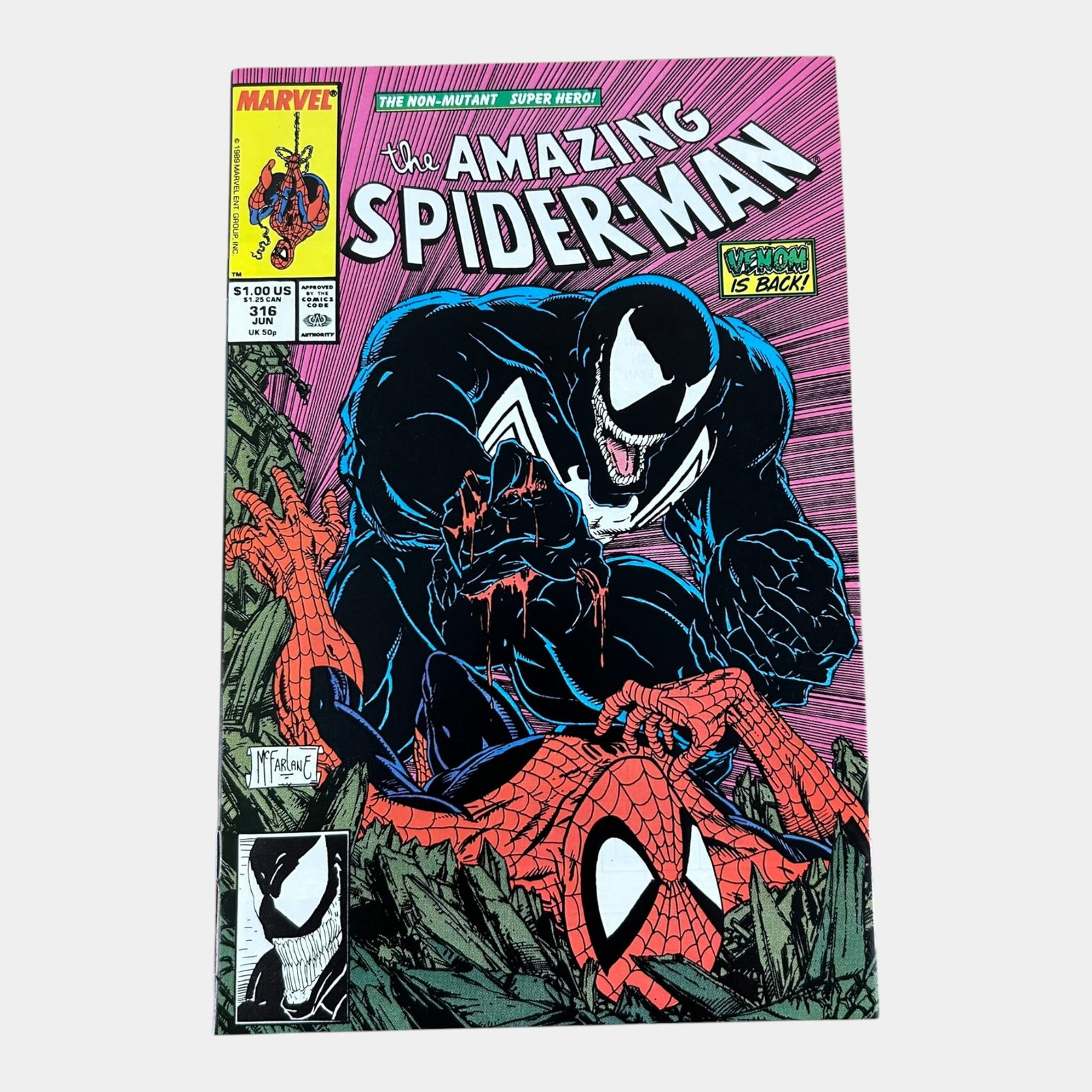 Amazing Spider-Man #316 High Grade Key Comic Book 1st Venom Cover Todd McFarlane Cover Marvel Comics (1 of 5)