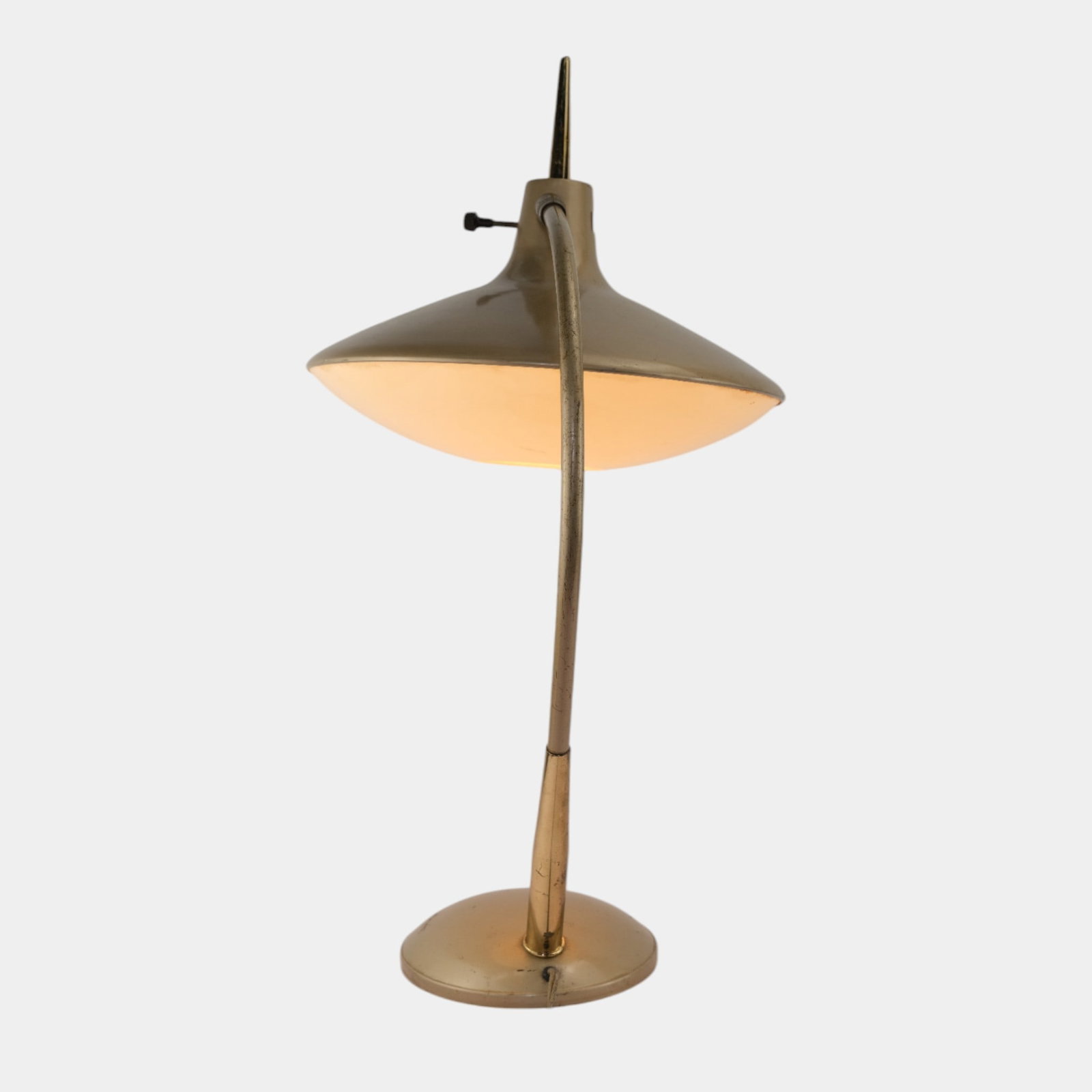 Laurel Lighting Corp Italian Mid Century Modern Brass Table Lamp - 2