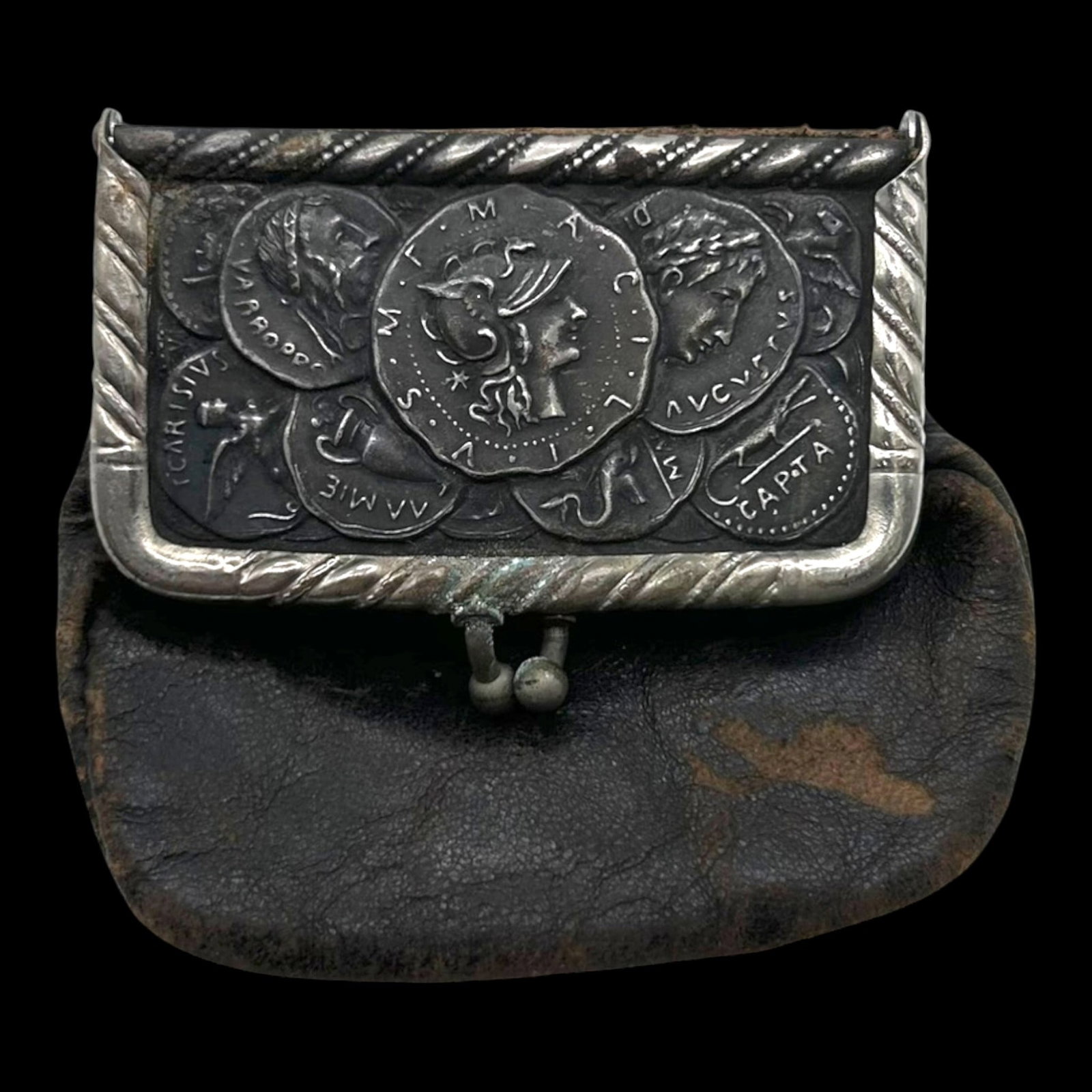 F.X. Schramm Cafe Early Pottsville PA Early 20th Century Advertising Leather Change Purse: Professional, fast, and affordable in house shipping available for all items.For higher resolution images please visit bid.craftedauctions.com Early 20th century F.X. Schramm Cafe advertising leather 