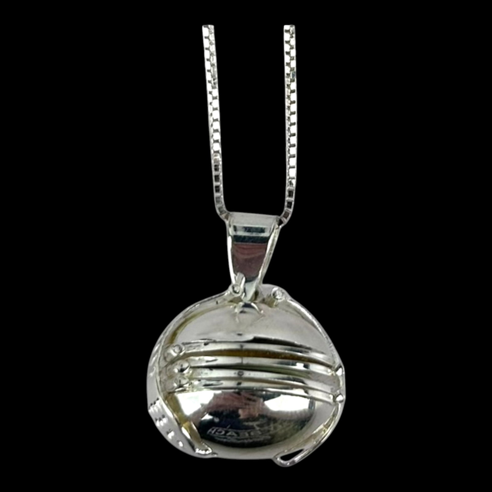 Sterling Silver Globe Sphere Photo Locket Pendant Necklace With Four Picture Compartments (1 of 7)