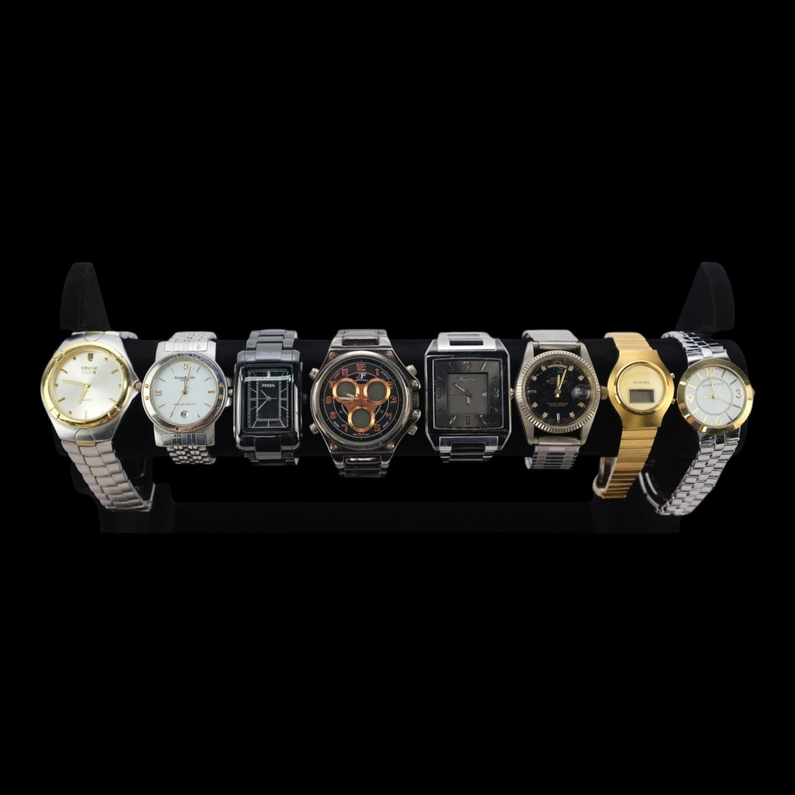 Kenneth Cole Fossil Anne Klein FJ Cruise Club Microma Wristwatch Collection Quartz Lot: Professional, fast, and affordable in house shipping available for all items.For higher resolution images please visit bid.craftedauctions.com Wristwatch collection featuring Kenneth Cole, Fossil, Ann