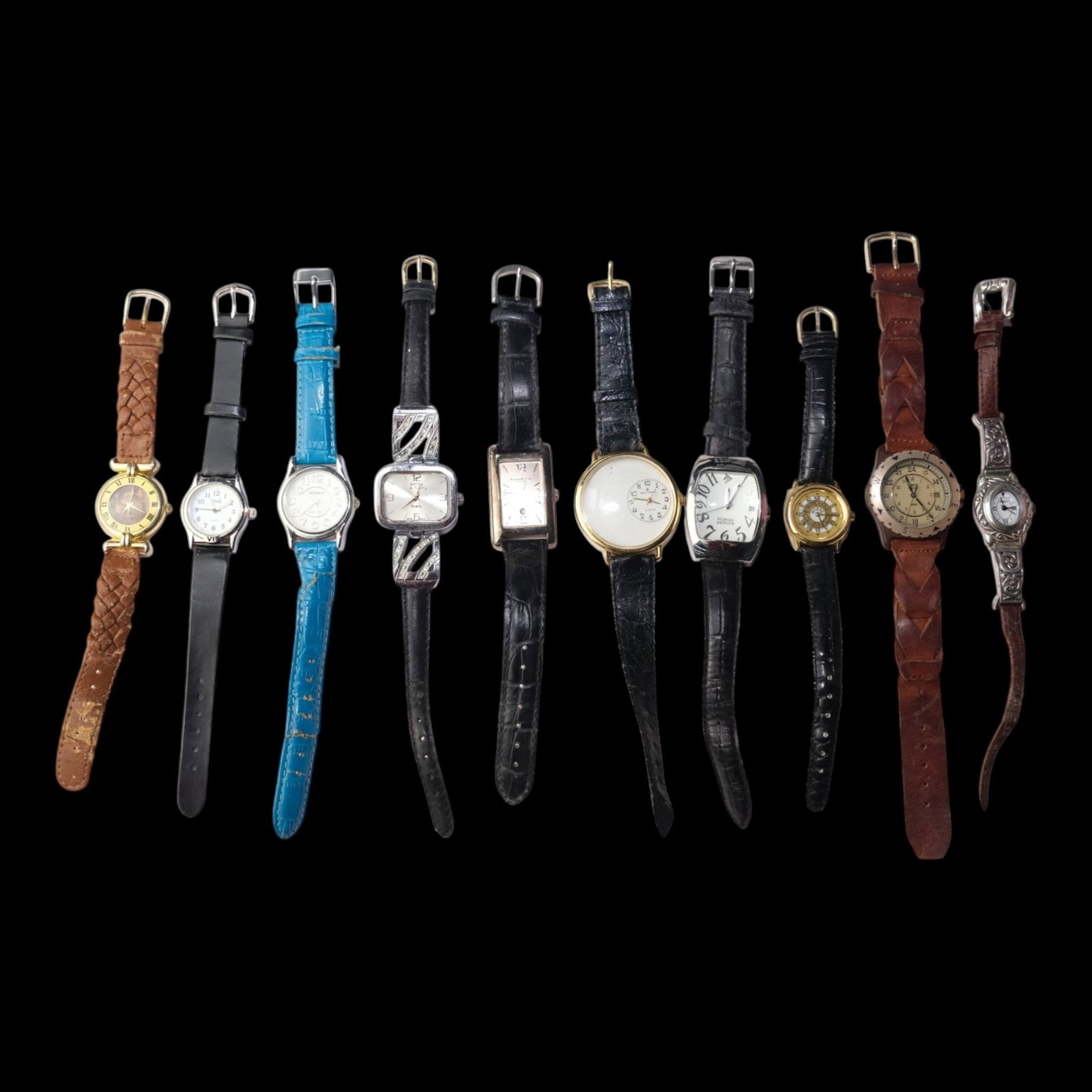 Timex Guess Brighton Kenneth Cole & Other Fashion Quartz Wristwatch Collection Watch Lot (1 of 3)