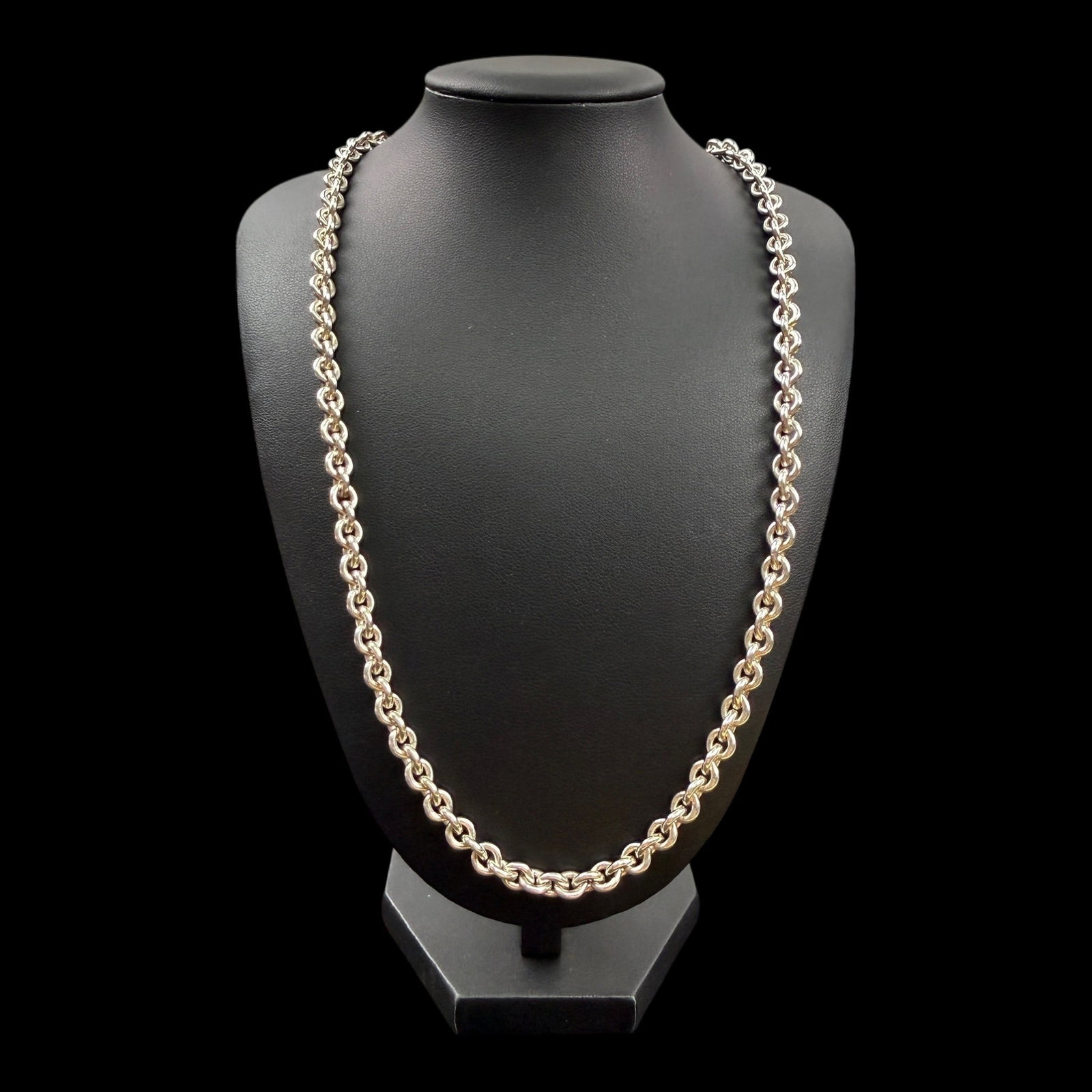 .999 Fine Silver Round Link Chain Necklace With Lobster Clasp Heavy Classic Chain Design (1 of 5)