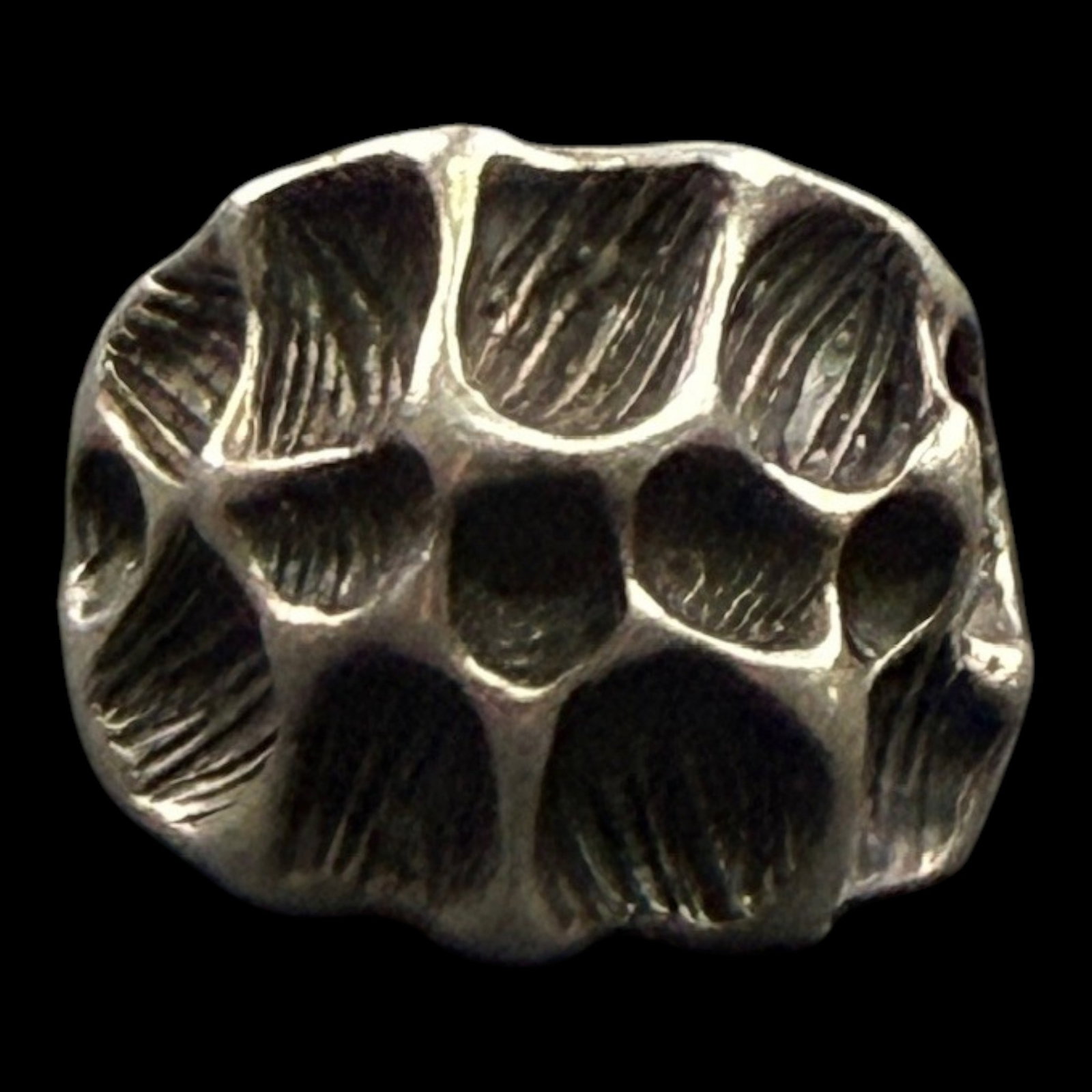 Else & Paul Hughes E&P Norway Sterling Silver Brutalist Abstract Organic Statement Ring (1 of 5)