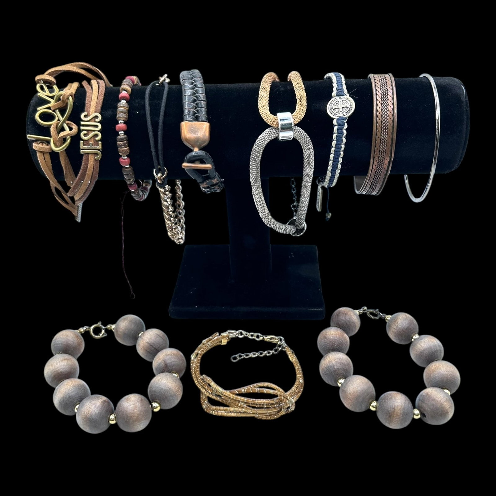 Fashion Bracelet Collection Leather Rhinestone Link Beaded Cuff & Bangle Designs Assorted (1 of 1)