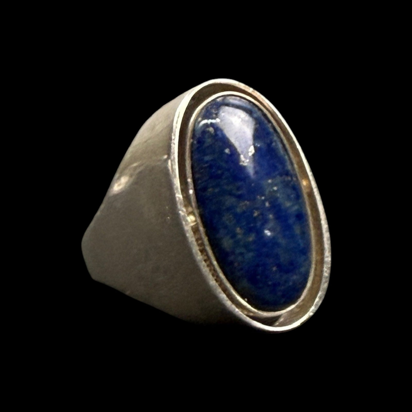 Sterling Silver Reversible Swivel Lapis Lazuli & Turquoise Ring With Rotating Double Stone Setting (1 of 8)
