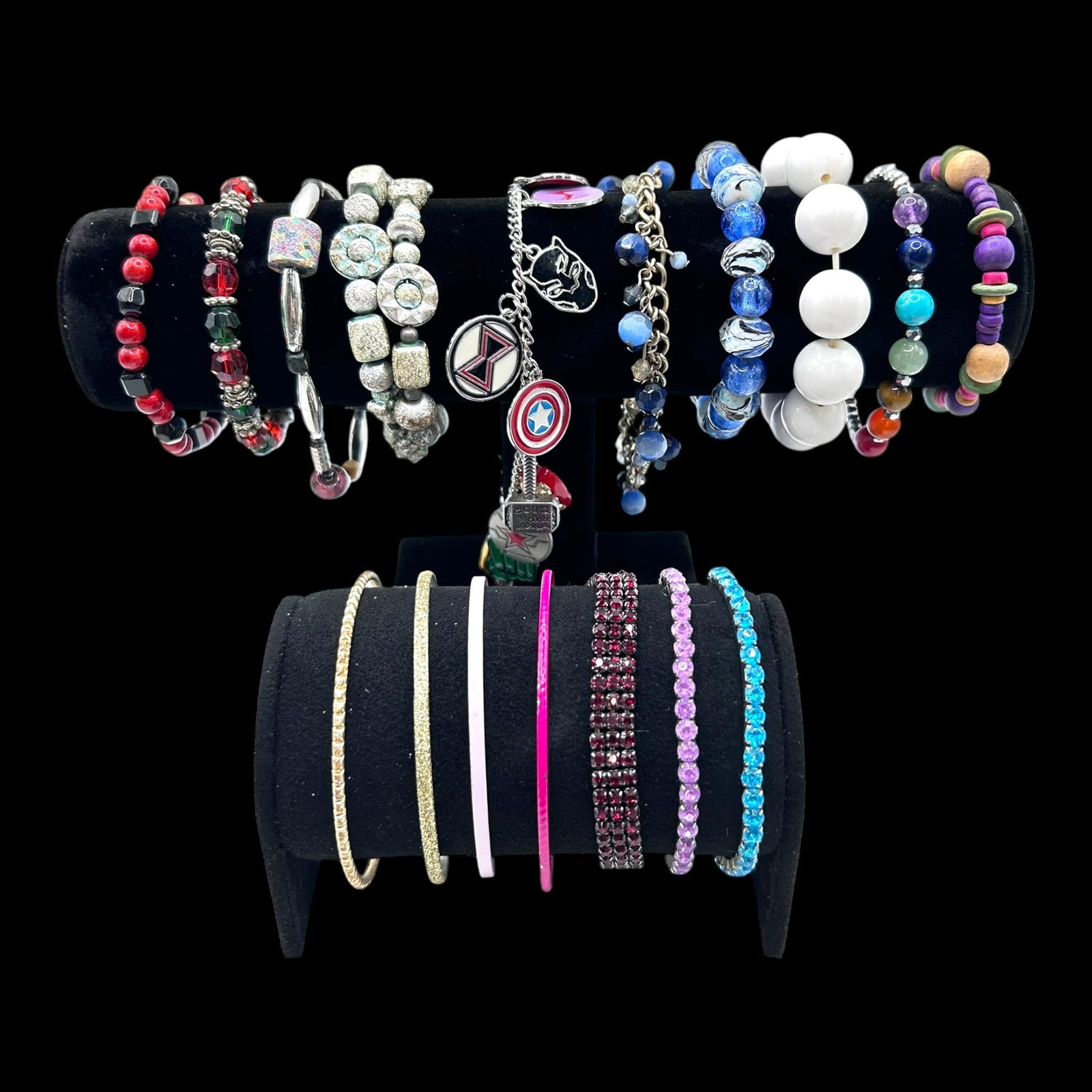 Fashion Bracelet Collection Charm Beaded Rhinestone Stretch Bangle Cord & Link Designs Mixed (1 of 2)