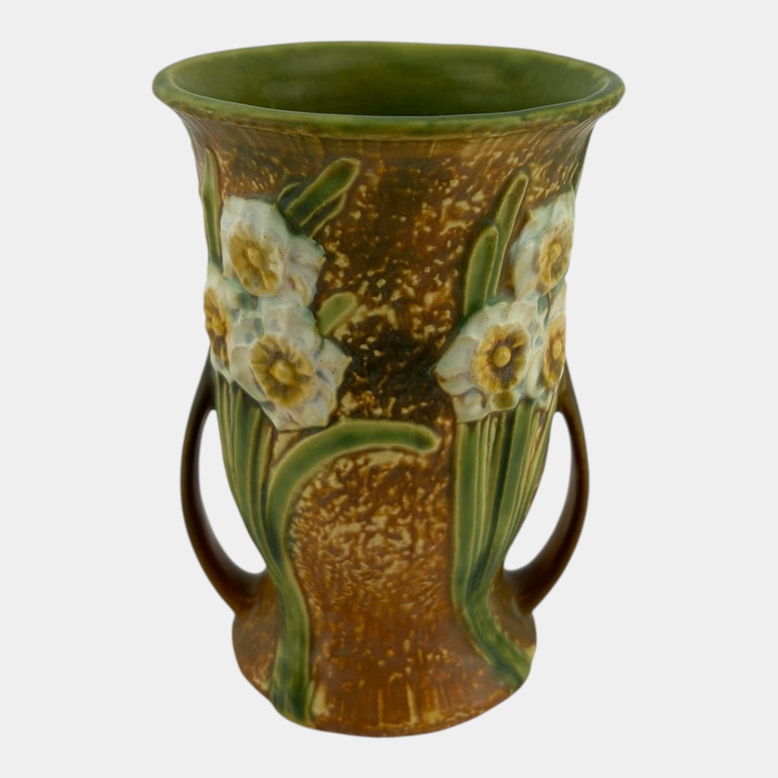 Roseville Jonquil 1931 Vintage Arts And Crafts Pottery Ceramic Flower Vase 541-7: Professional, fast, and affordable in house shipping available for all items. For higher resolution images please visit bid.craftedauctions.com Roseville Jonquil 1931 Vintage Arts And Crafts Pottery C