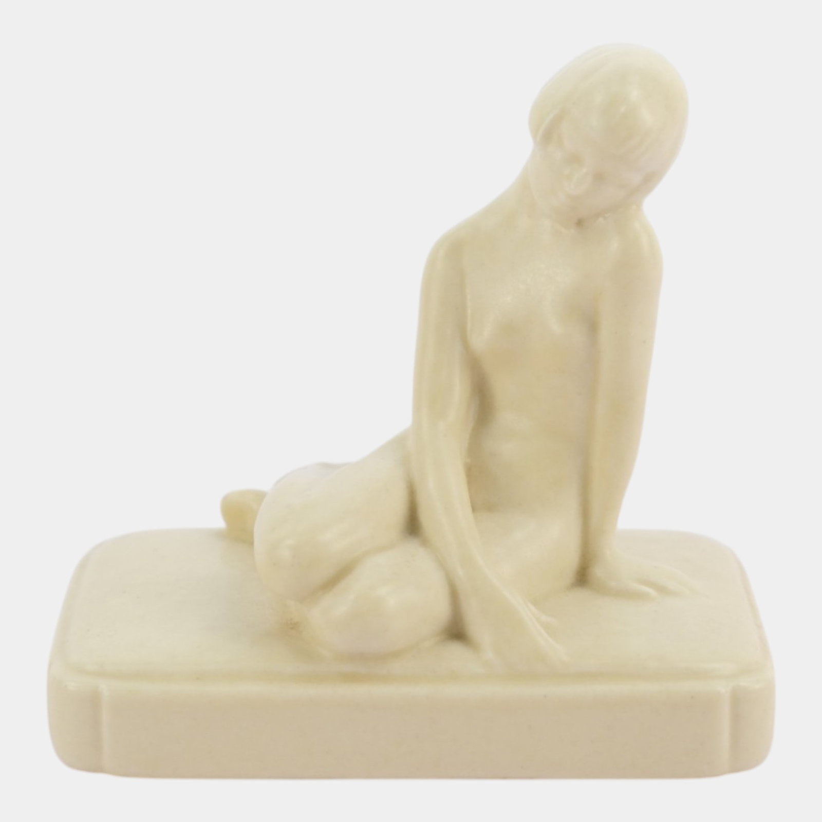 Rookwood 1929 Vintage Art Pottery Matte Ivory Nude Female Paperweight 2868 Abel: Professional, fast, and affordable in house shipping available for all items. For higher resolution images please visit bid.craftedauctions.com Rookwood 1929 Vintage Art Pottery Matte Ivory Nude Femal
