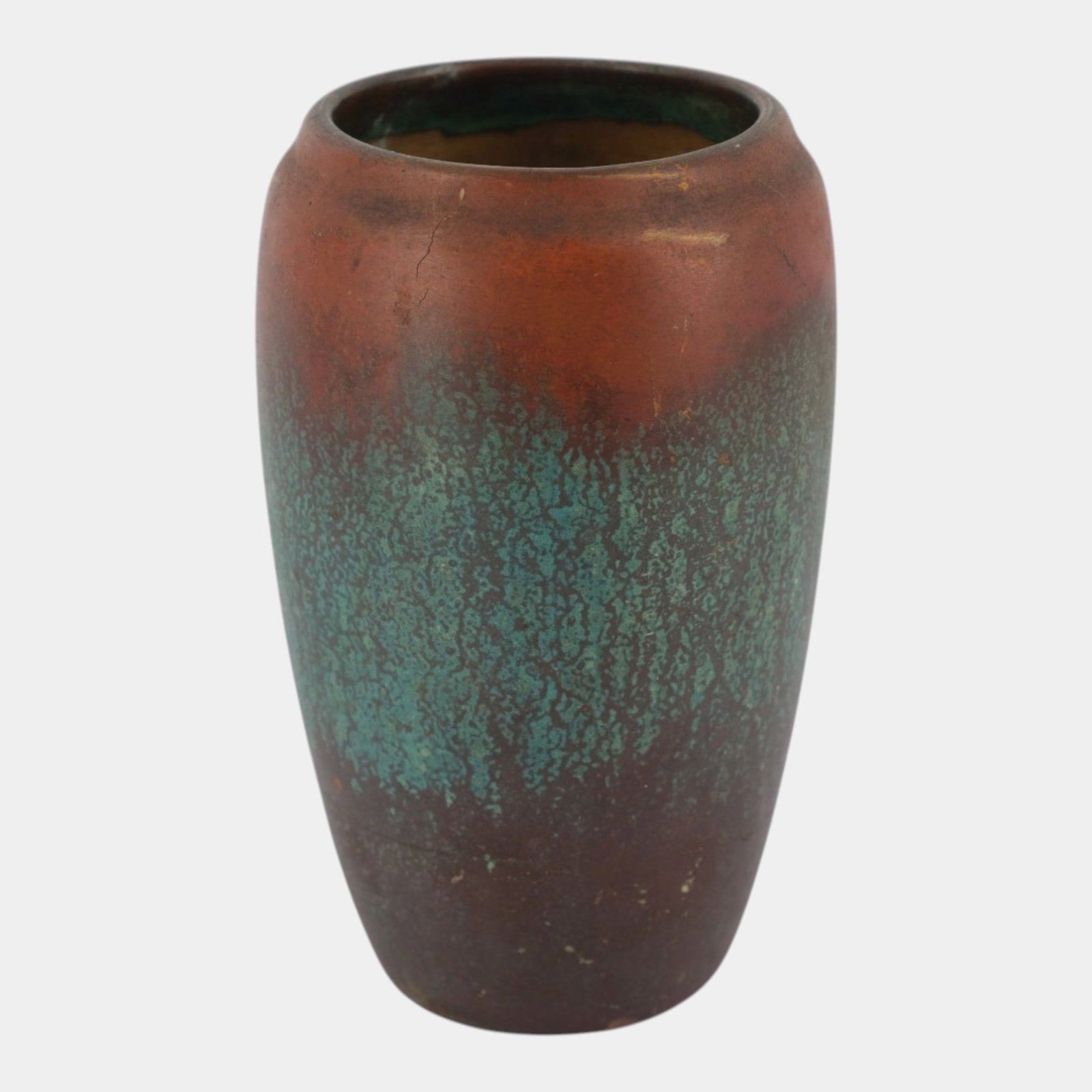 Clewell Copper Clad Arts And Crafts Pottery Bronze Green Ceramic Vase (1 of 4)
