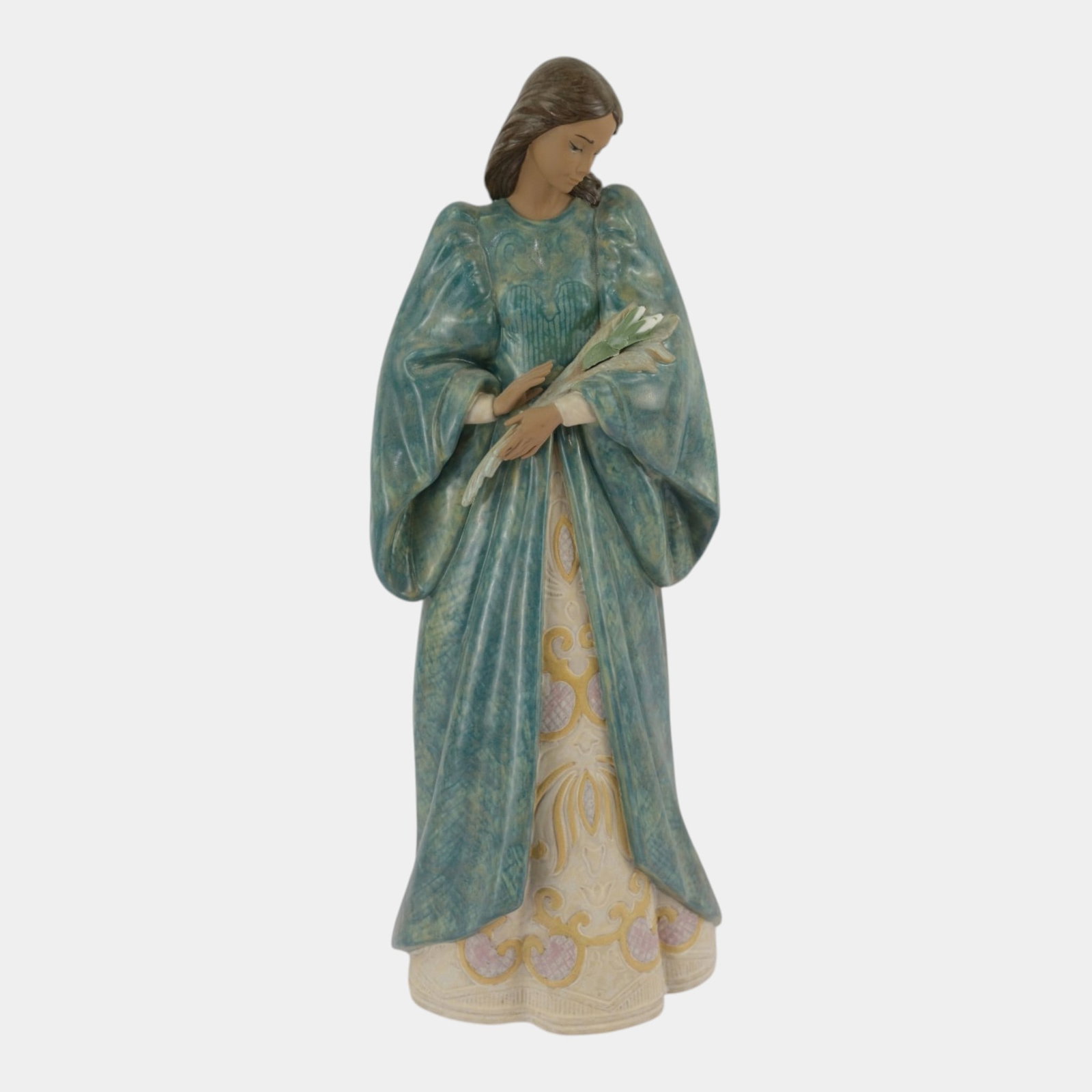 Begona Jauregui For Lladro Privilege Collection "Sincerity" Woman With Flowers Figurine: Professional, fast, and affordable in house shipping available for all items. For higher resolution images please visit bid.craftedauctions.com Begona Jauregui For Lladro Privilege Collection "Sinceri