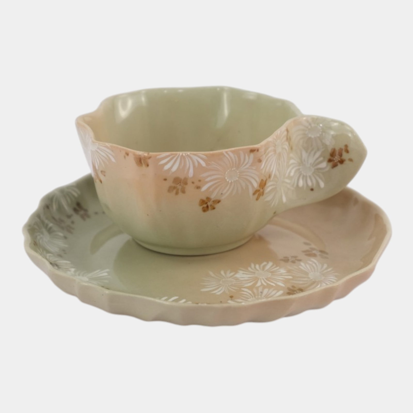 Rookwood 1888 Vintage Art Pottery Ivory Cameo Floral Teacup And Saucer 414 Wilcox: Professional, fast, and affordable in house shipping available for all items. For higher resolution images please visit bid.craftedauctions.com Rookwood 1888 Vintage Art Pottery Ivory Cameo Floral Tea