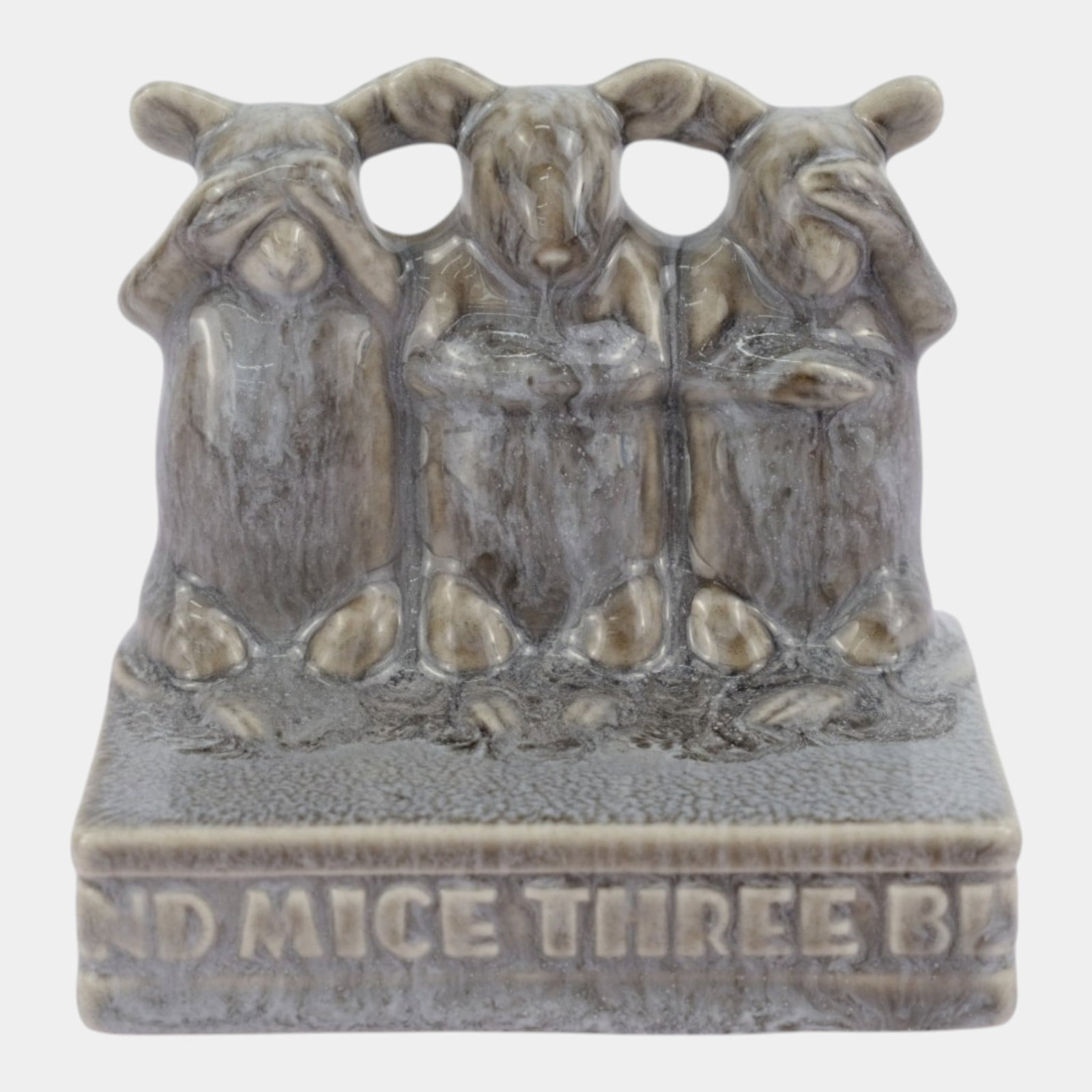 Rookwood 1968 Arts And Crafts Pottery Ceramic Three Blind Mice Figural Paperweight 6641 (1 of 4)