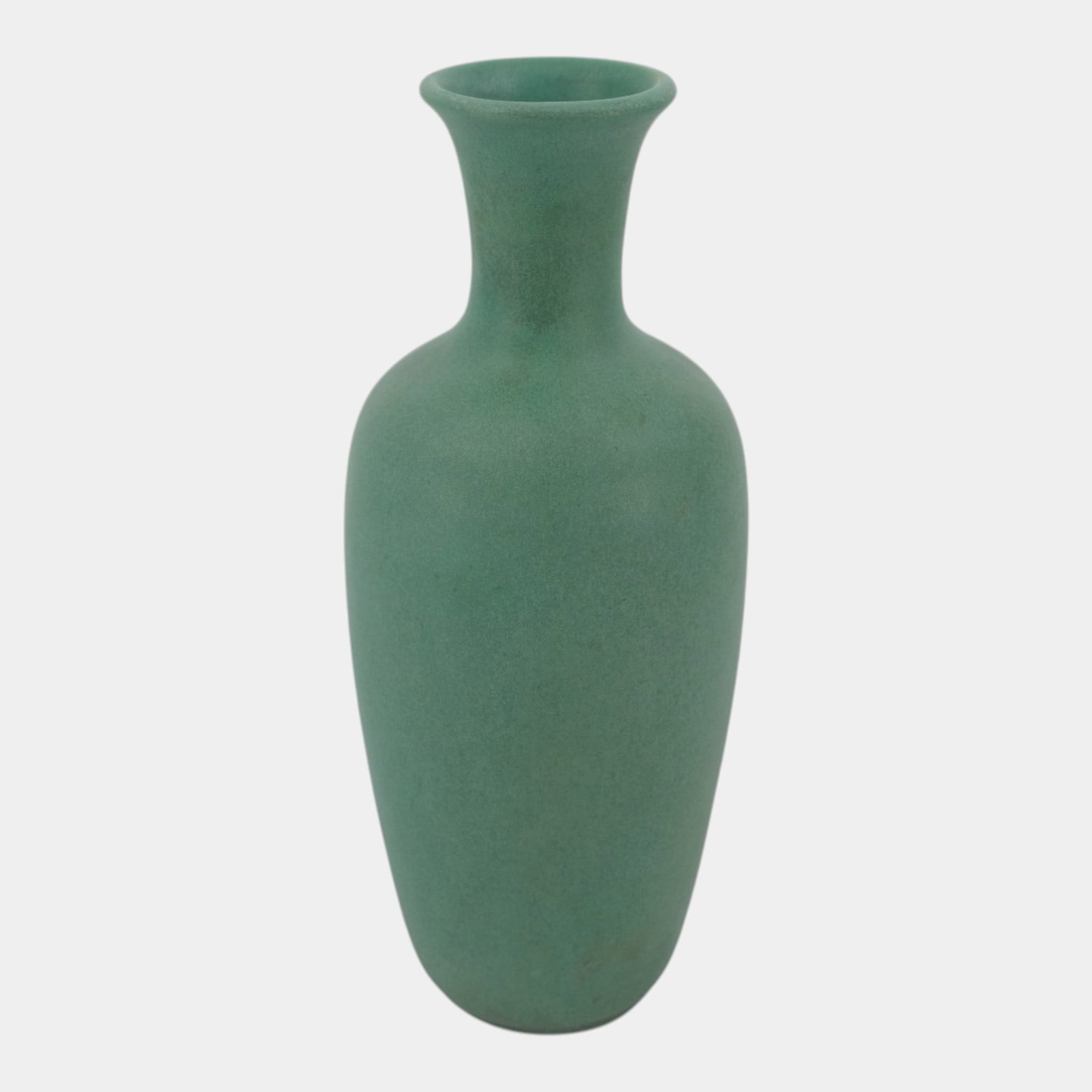 Teco 1910s Matte Green Arts And Crafts Art Pottery Tall Bottle Form Vase Shape 64B: Professional, fast, and affordable in house shipping available for all items. For higher resolution images please visit bid.craftedauctions.com Teco 1910s Matte Green Arts And Crafts Art Pottery Tall 
