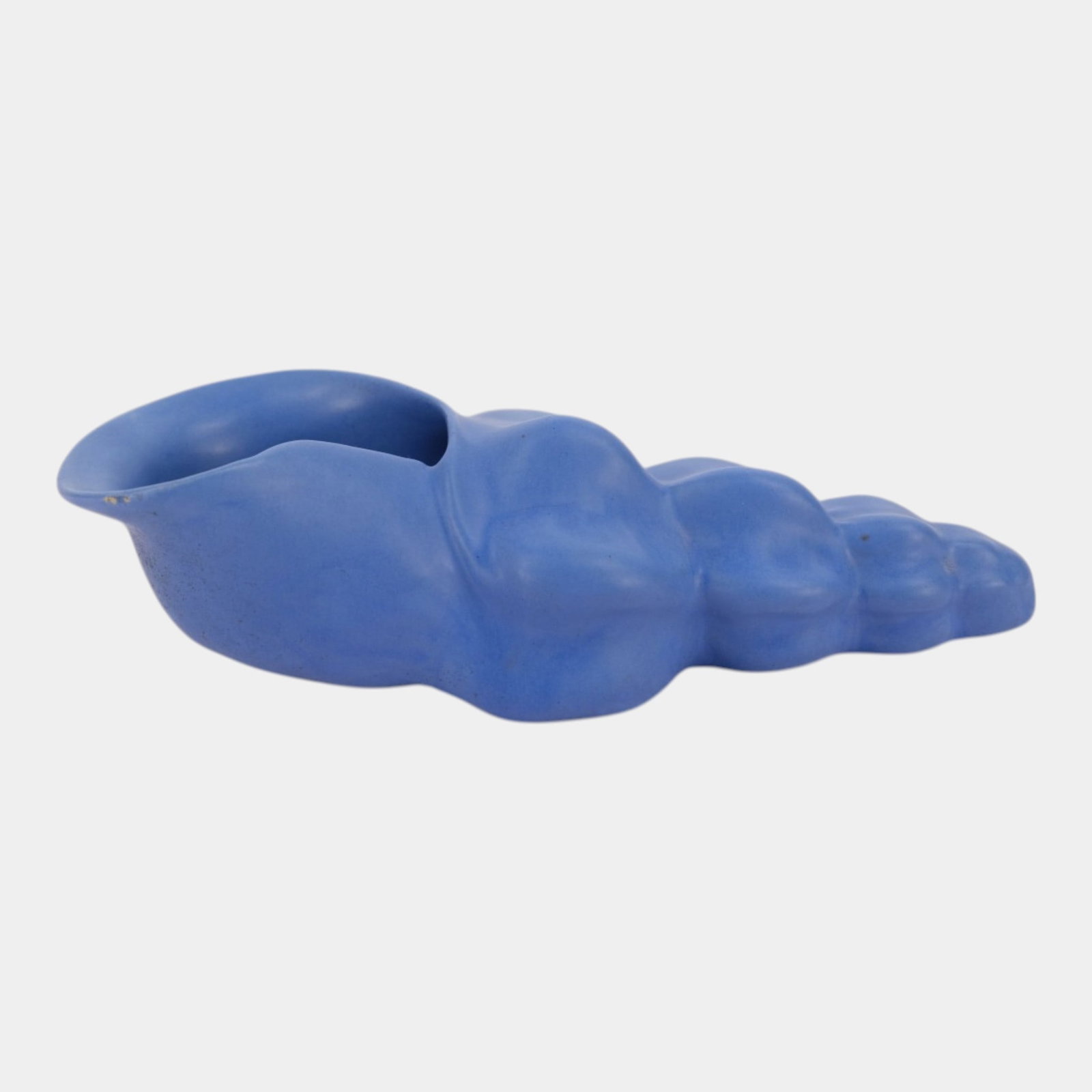 Catalina Island Pottery 1930s Cobalt Blue Art Deco Conch Shell Wall Pocket Planter Vase: Professional, fast, and affordable in house shipping available for all items. For higher resolution images please visit bid.craftedauctions.com Catalina Island Pottery 1930s Cobalt Blue Art Deco Conch