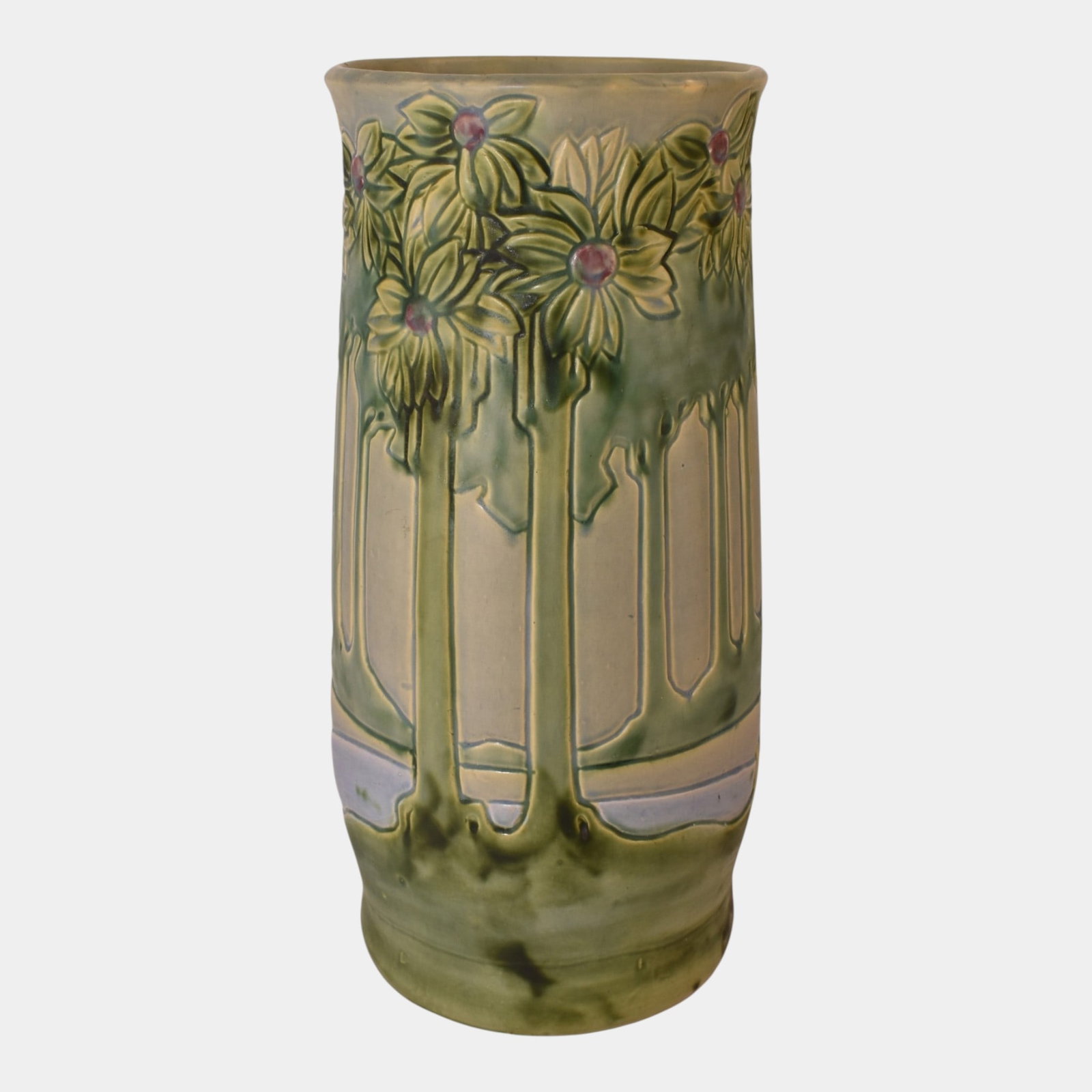 Roseville Vista 1920 Vintage Art And Crafts Pottery Ceramic Umbrella Stand 757-20 (1 of 6)