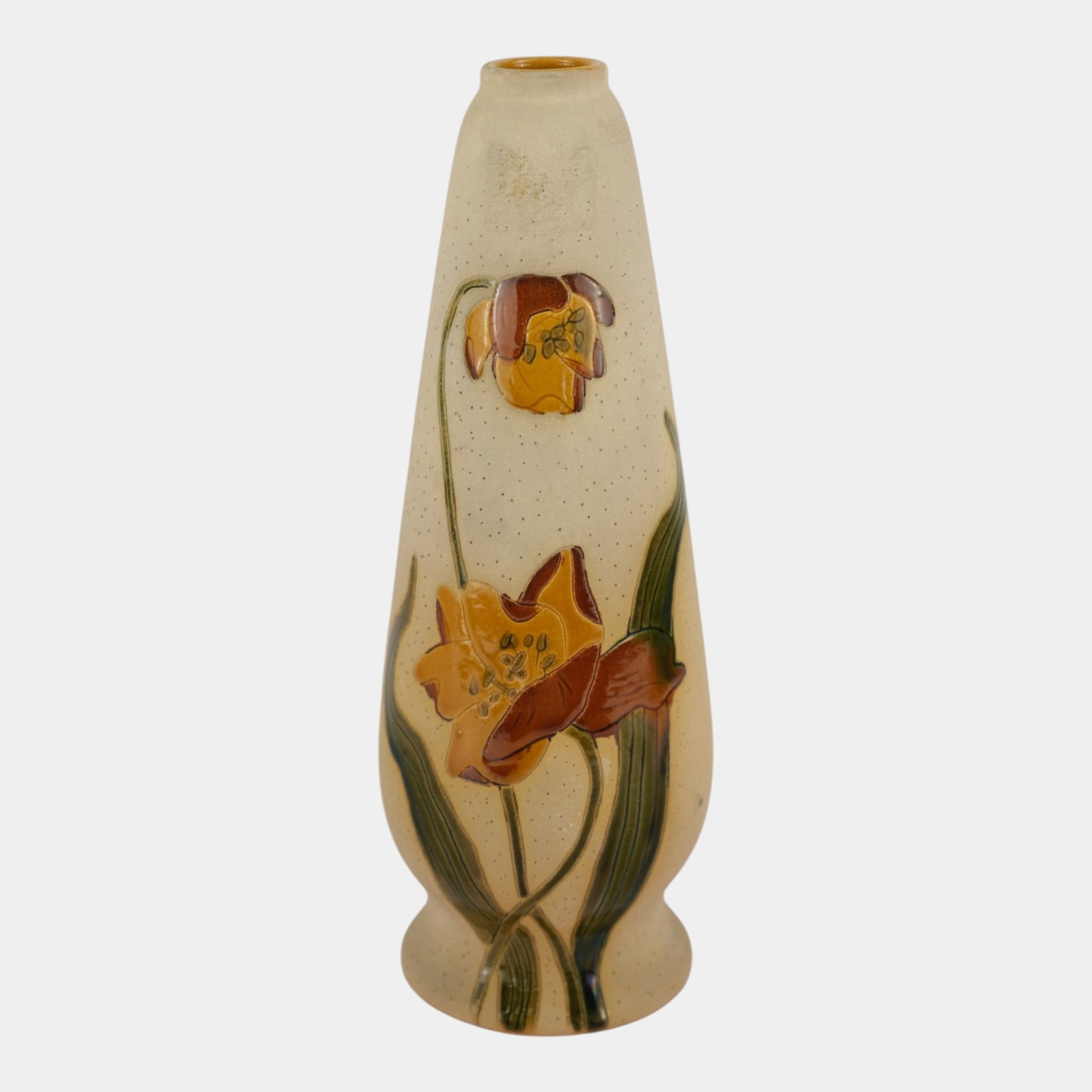 Roseville Rozane Woodland 1905 Antique Art Pottery Floral Decorated Ceramic Vase (1 of 7)