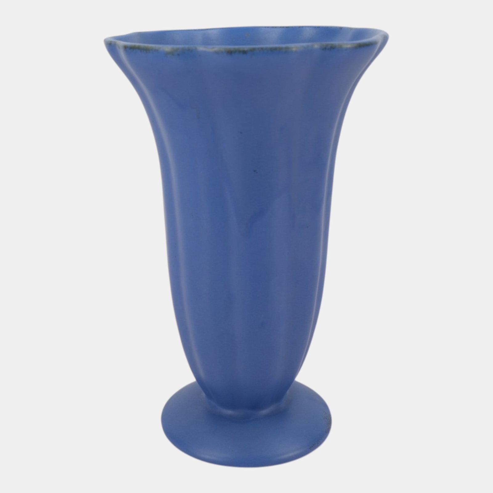 Catalina Island California Pottery 1930s Cobalt Blue Art Deco Trumpet Form Ceramic Vase: Professional, fast, and affordable in house shipping available for all items. For higher resolution images please visit bid.craftedauctions.com Catalina Island California Pottery 1930s Cobalt Blue Art