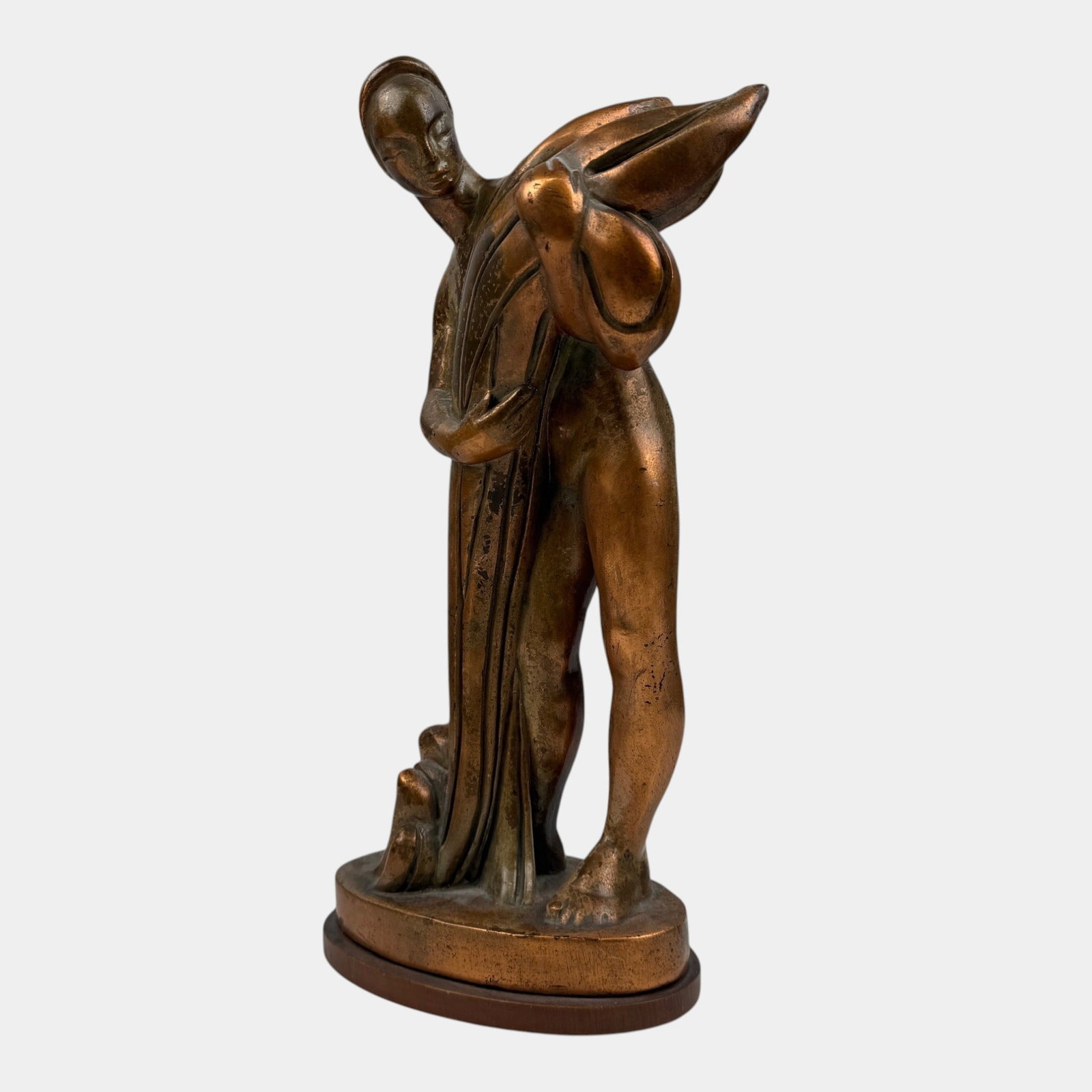 Robert St. Croix 1920s Art Deco Copper Clad "Heroic Harvester" Figural Sculpture: Professional, fast, and affordable in house shipping available for all items. For higher resolution images please visit bid.craftedauctions.com Robert St. Croix 1920s Art Deco Copper Clad "Heroic Harv