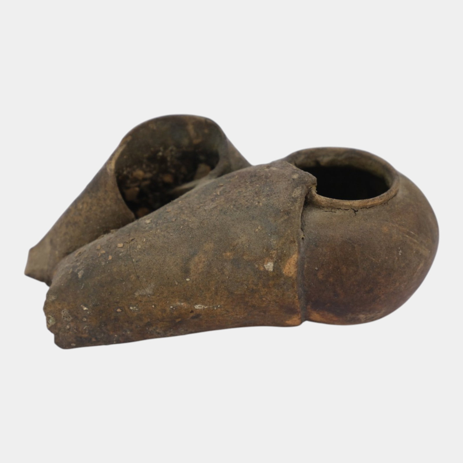 George Ohr Pre-1894 Biloxi Burnt Baby Two Fire-Fused American Art Pottery Vessels (1 of 6)
