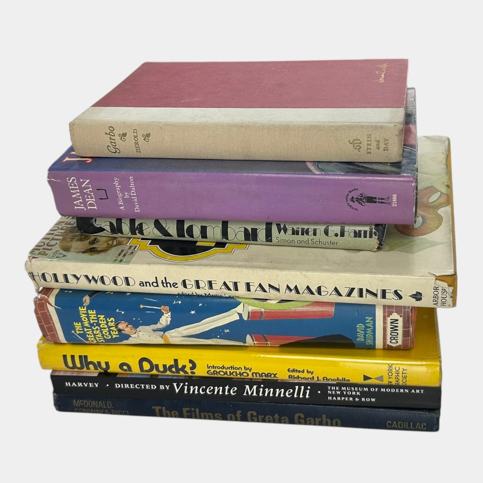 Gable & Lombard, James Dean, Why A Duck?, Greatest Movie Stars, & More Film Books: Professional, fast, and affordable in house shipping available for all items. For higher resolution images please visit bid.craftedauctions.com Auction Excellent condition. Age related wear.