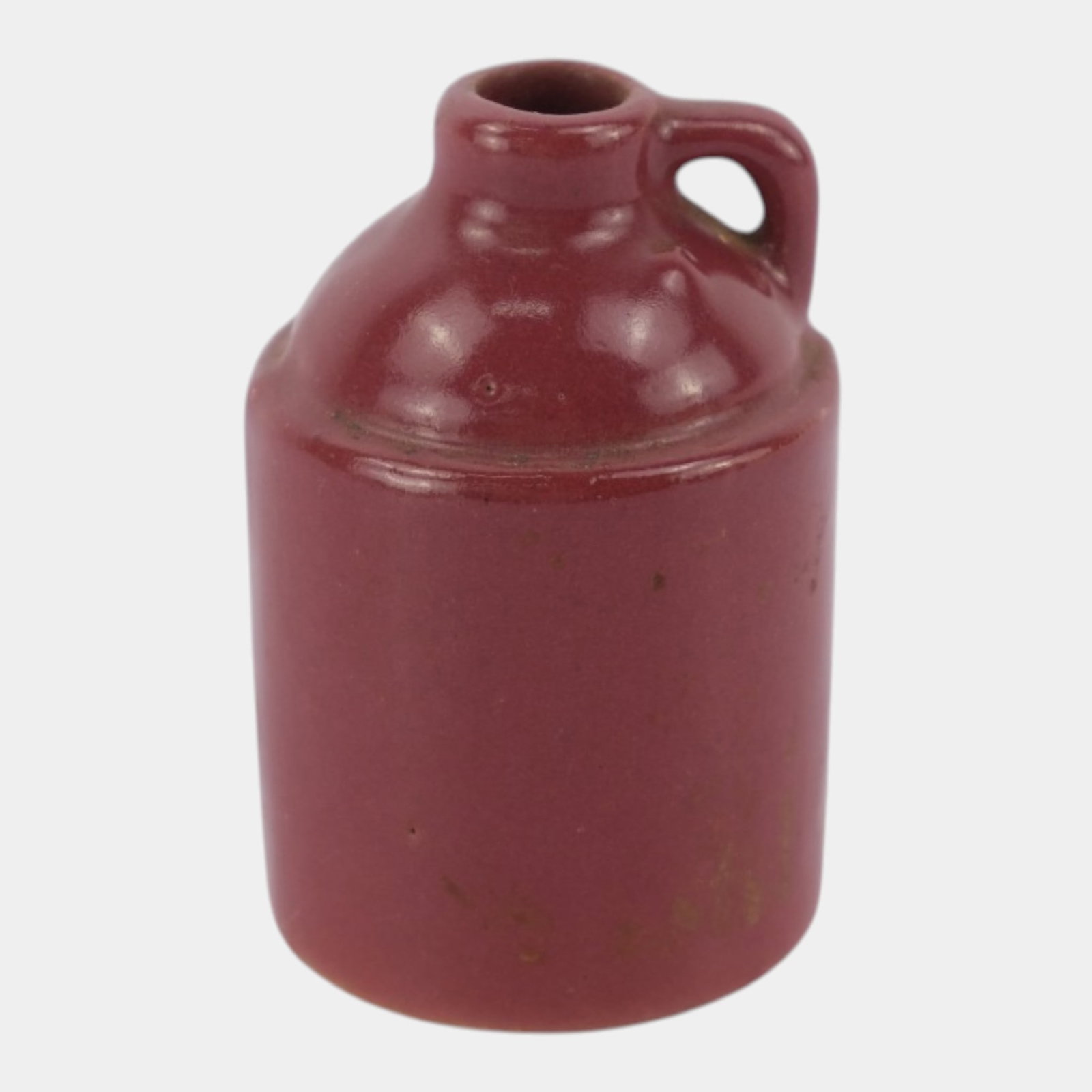 American Art Pottery Miniature Red Handled Jug Crock Bottle (1 of 4)