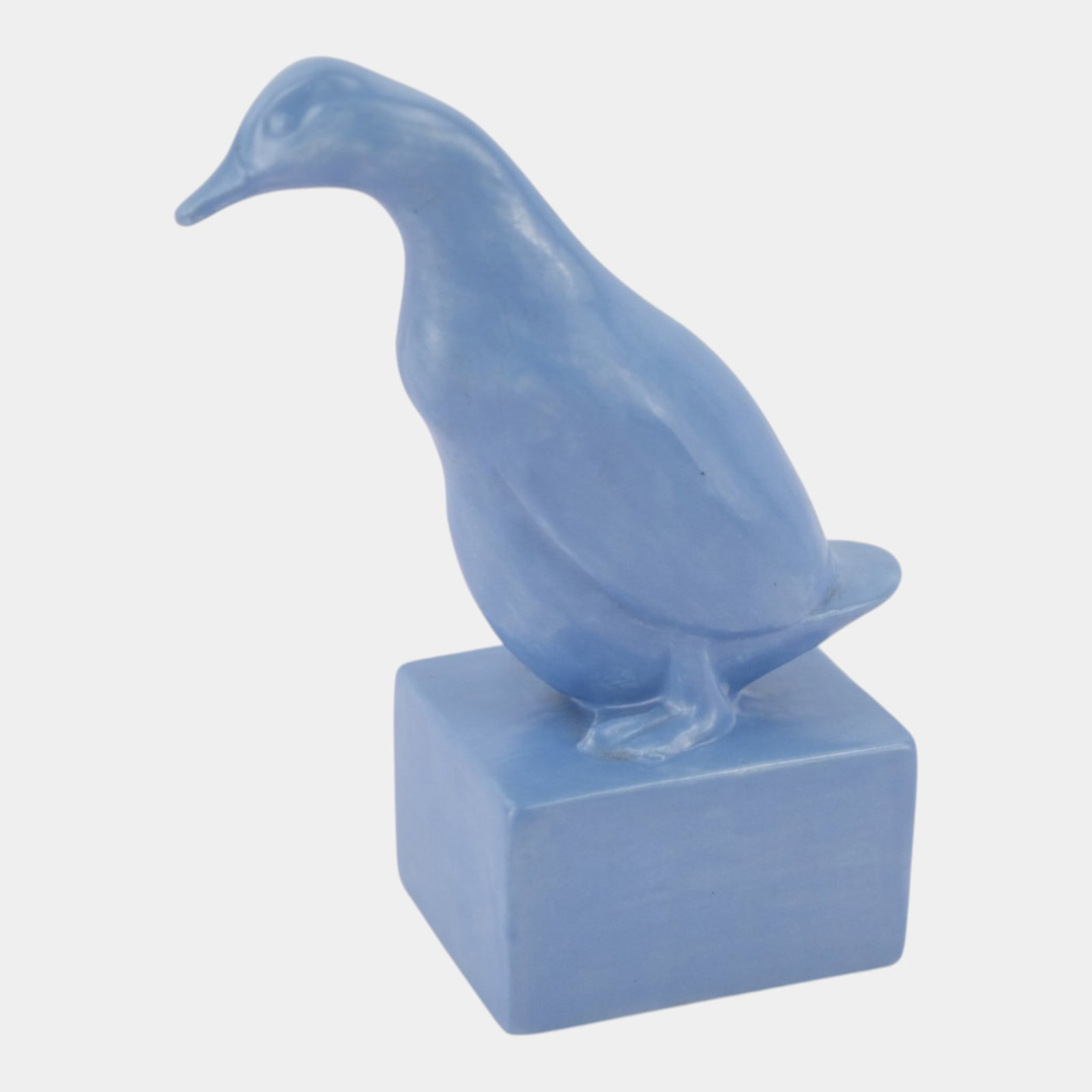 Rookwood 1987 Vintage Art Pottery Blue Ceramic Duck Paperweight Figurine 6446 (1 of 5)